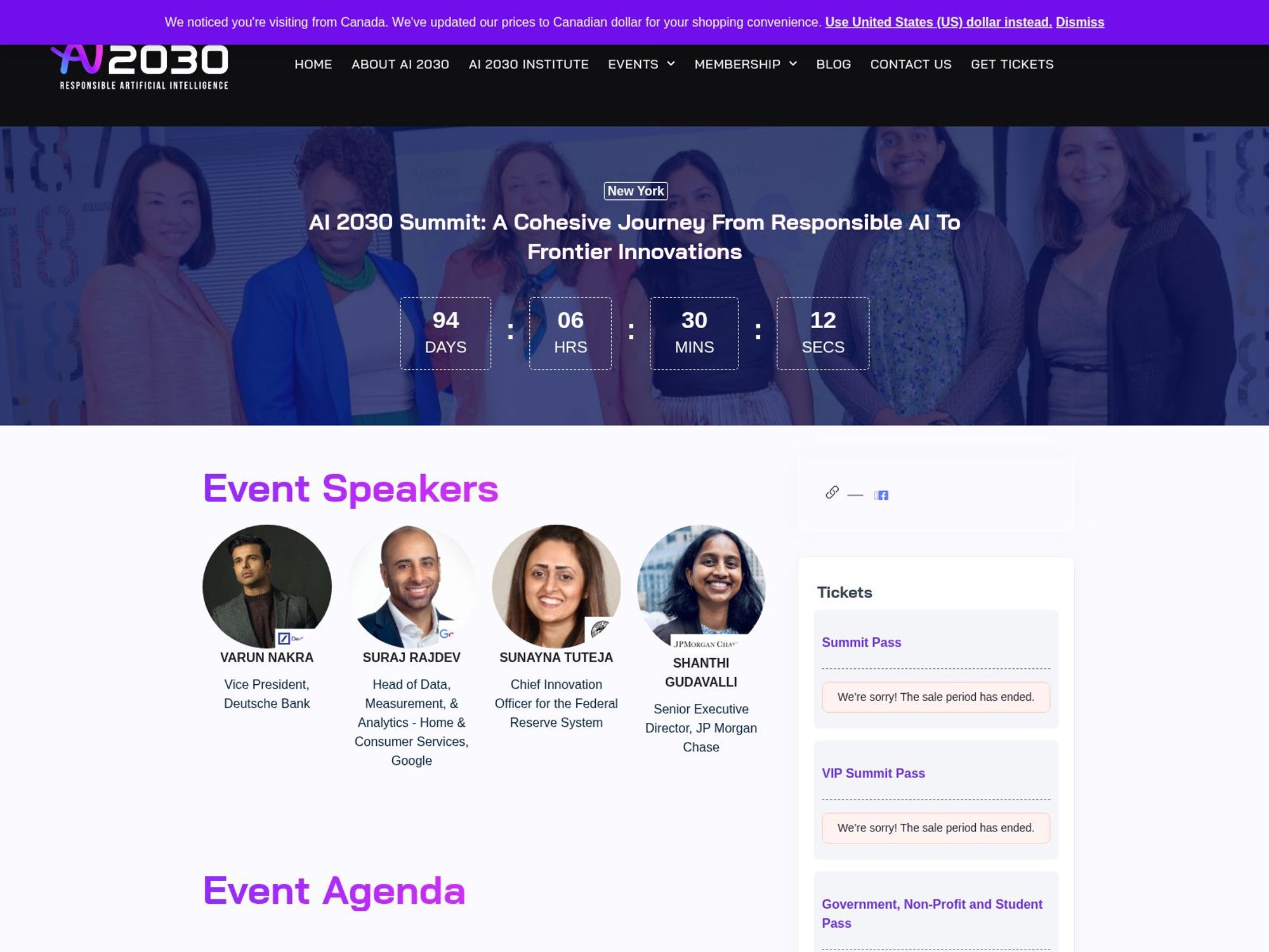AI 2030 Summit: A Cohesive Journey from Responsible AI to Frontier Innovations website