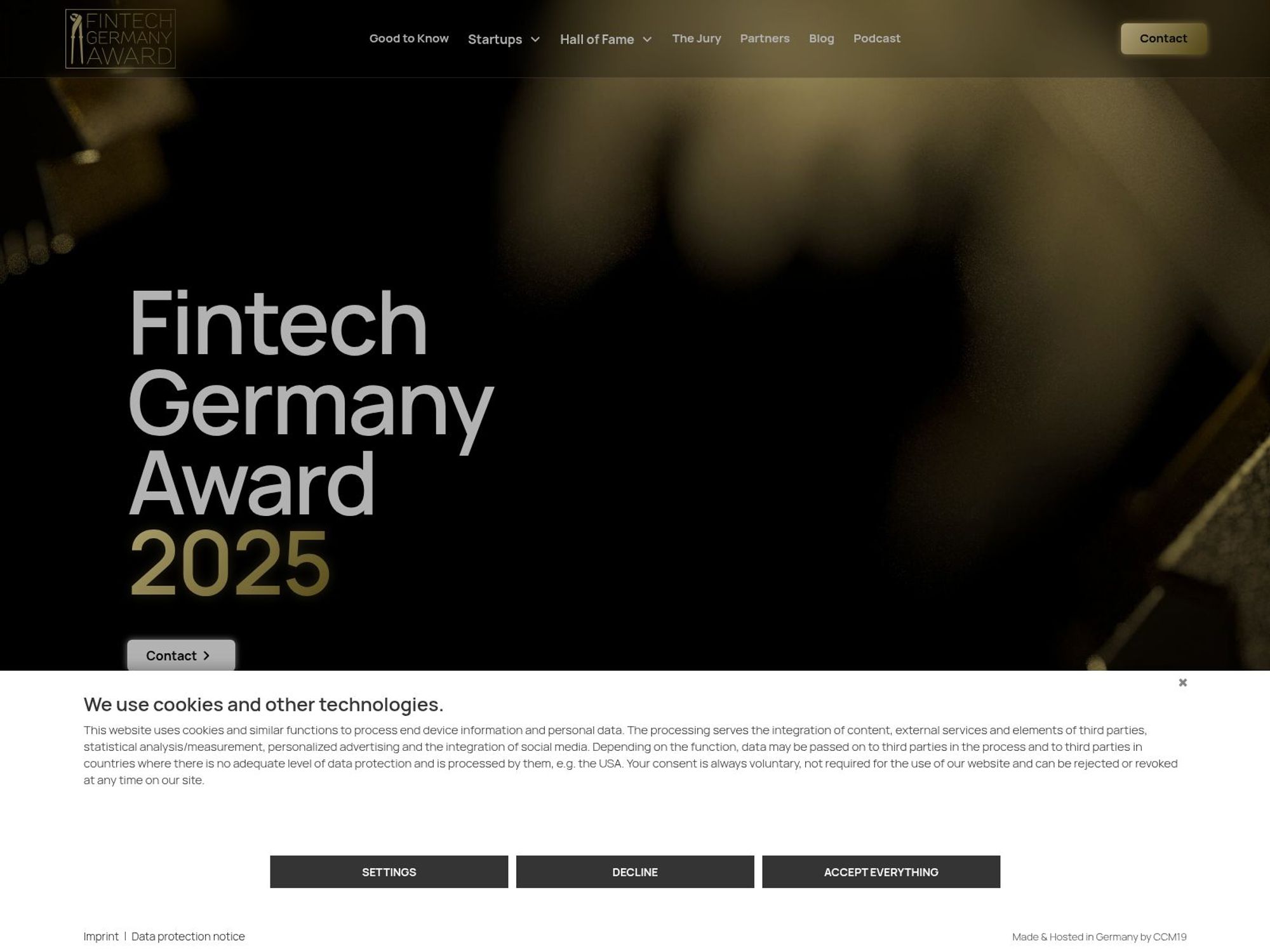 Fintech Germany Award 2025 website