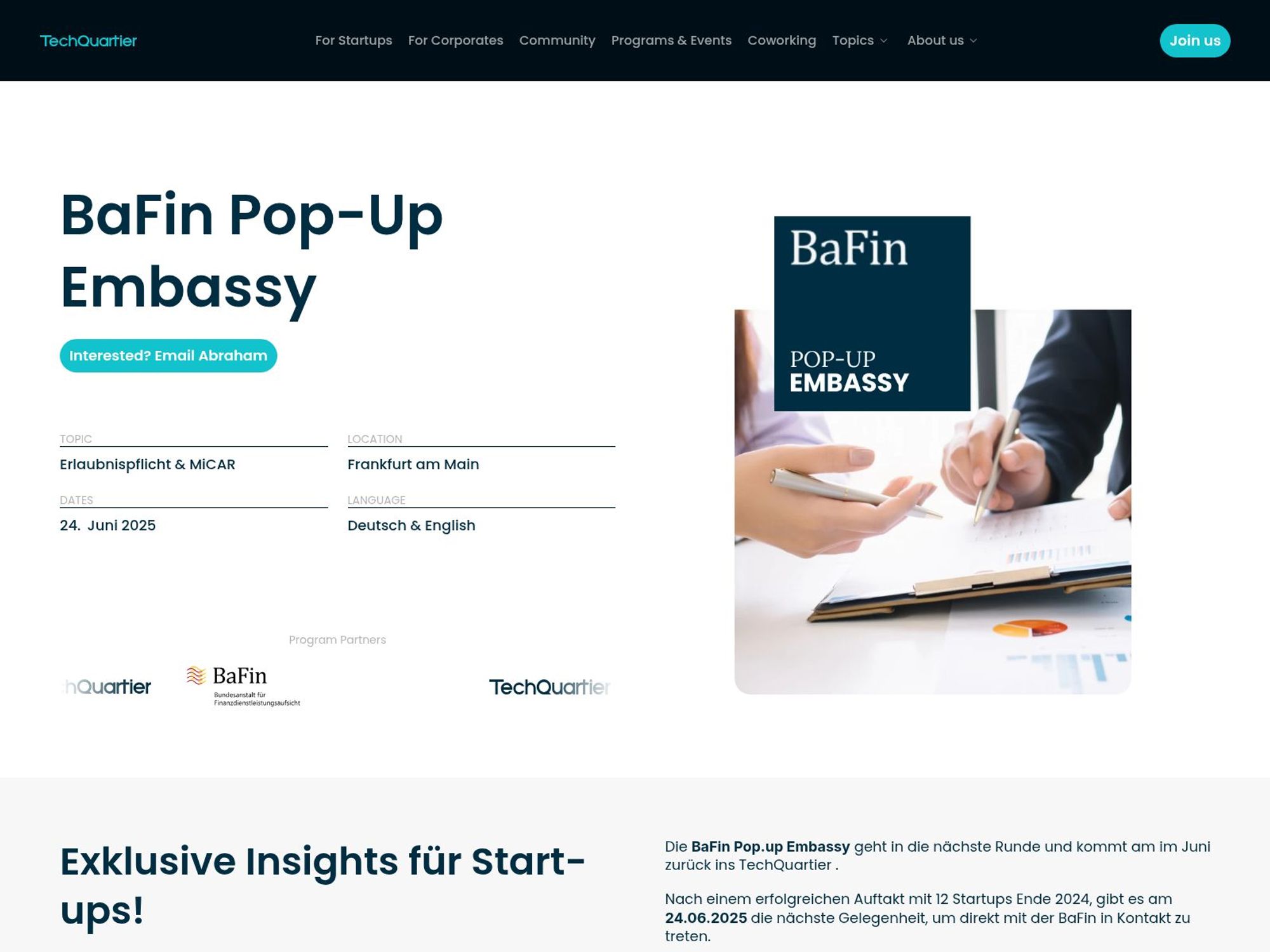 BaFin Pop-Up Embassy screenshot