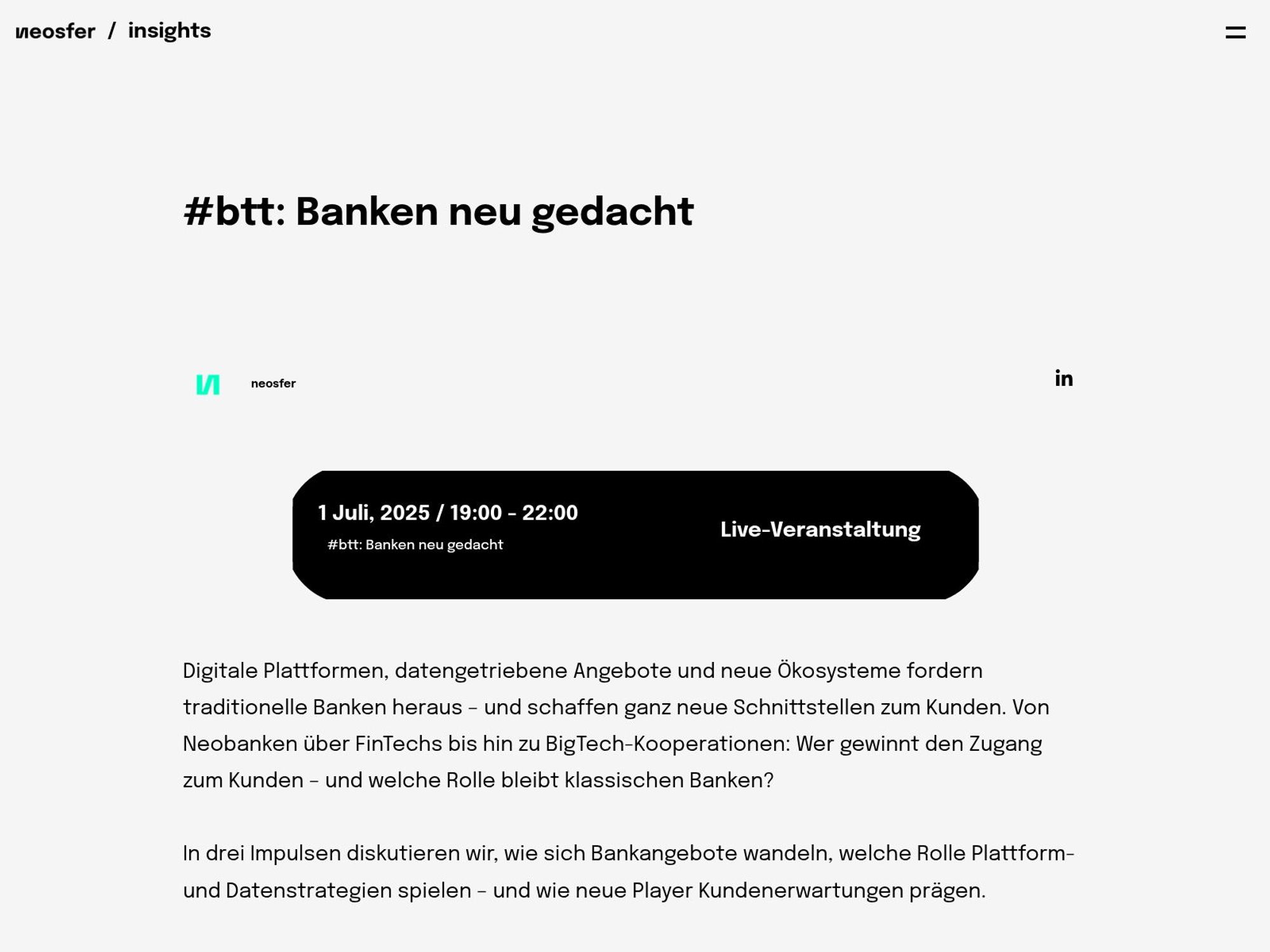 #btt: Banken neu gedacht website