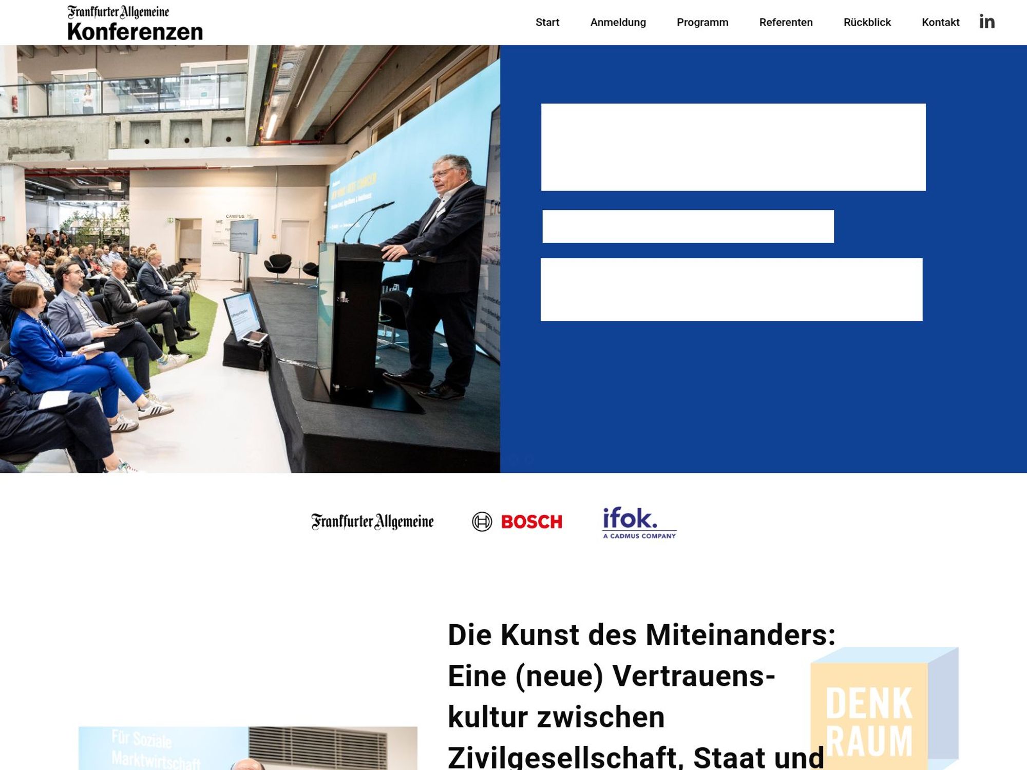 DENKRAUM für Soziale Marktwirtschaft website
