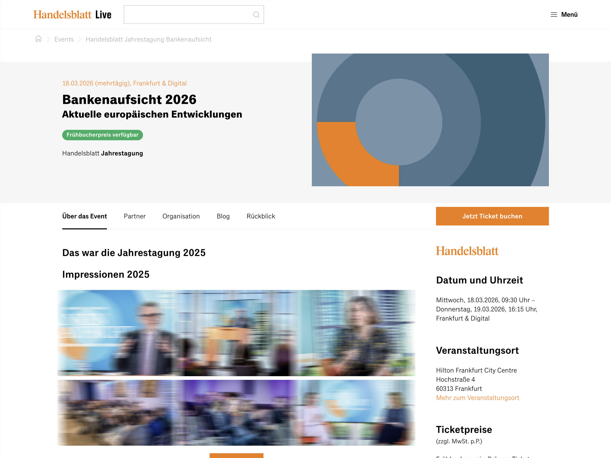 Bankenaufsicht 2026 - Handelsblatt Jahrestagung website