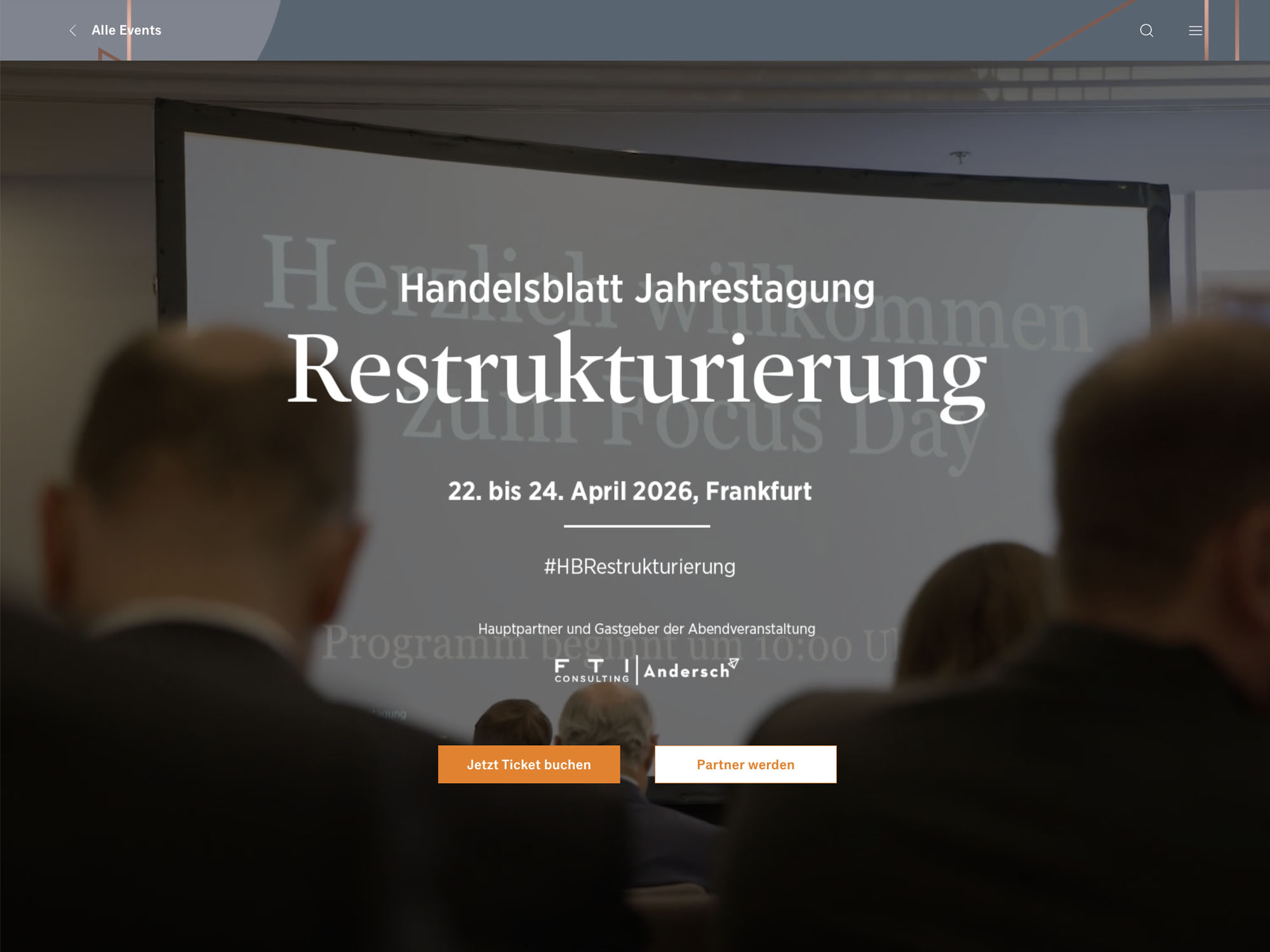 Restrukturierung 2026 - Handelsblatt Jahrestagung website