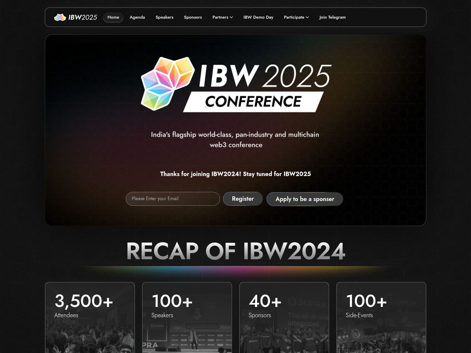 India Blockchain Week 2025 (IBW2025) website