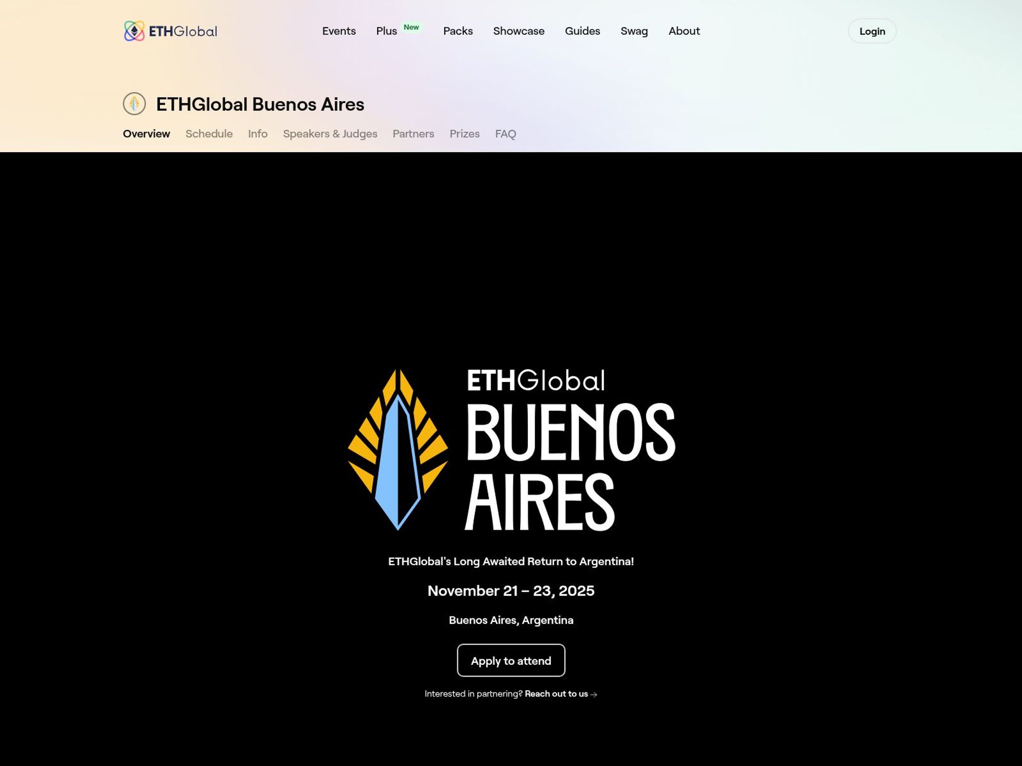 ETHGlobal Buenos Aires 2025 website