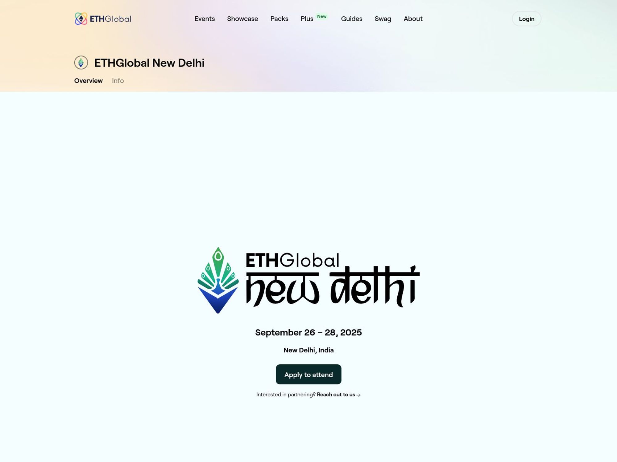 ETHGlobal New Delhi website