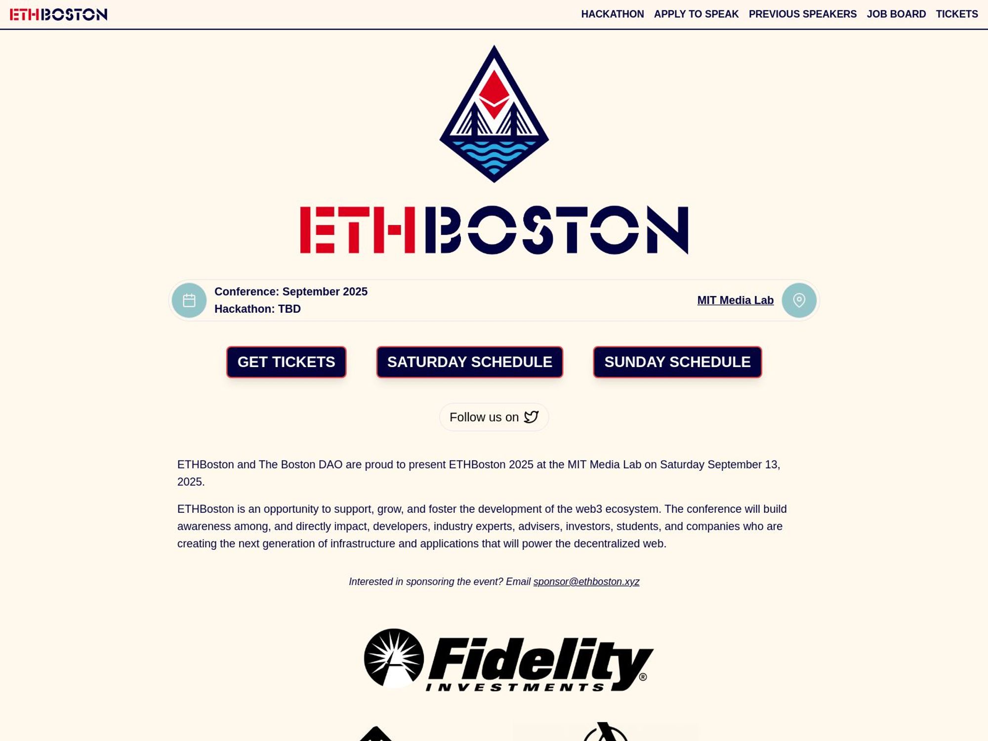 ETHBoston 2025 website