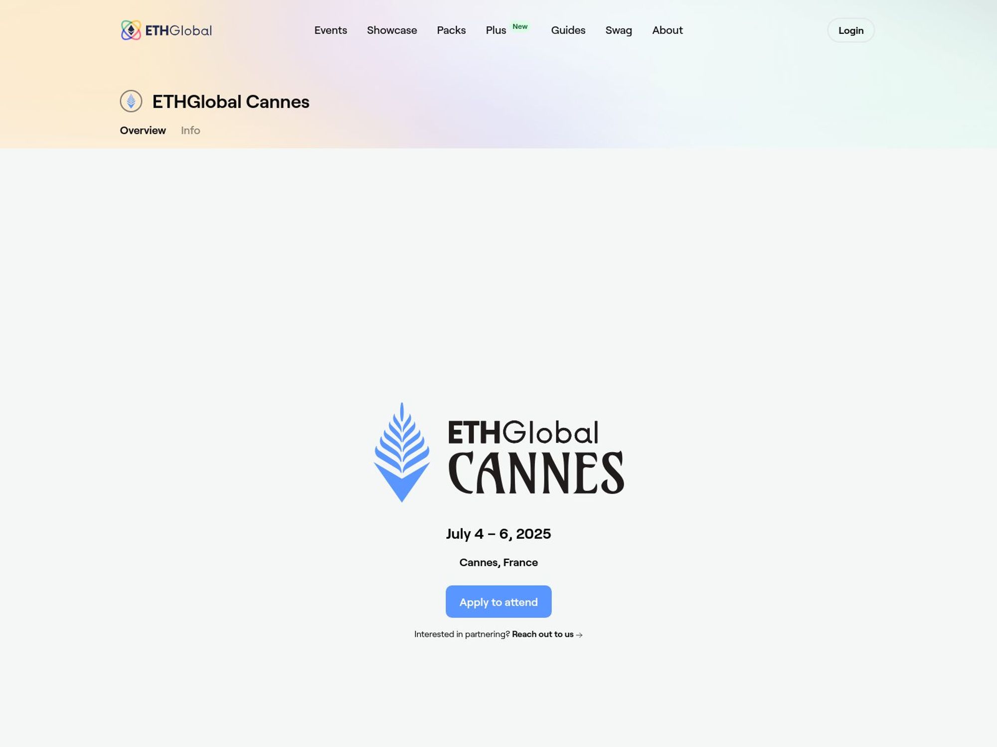 ETHGlobal Cannes website