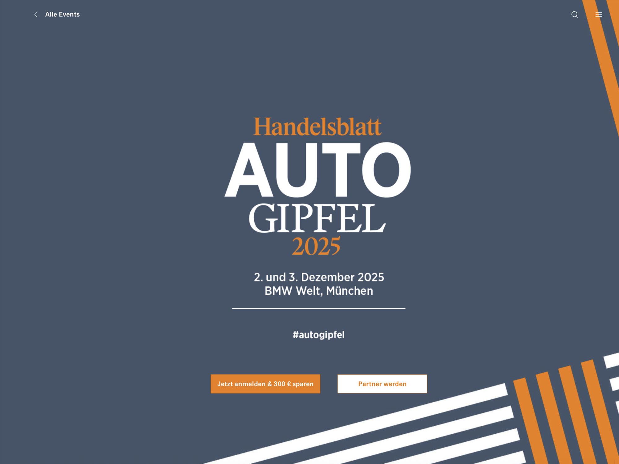 Handelsblatt Auto-Gipfel 2025 - Handelsblatt Jahrestagung website