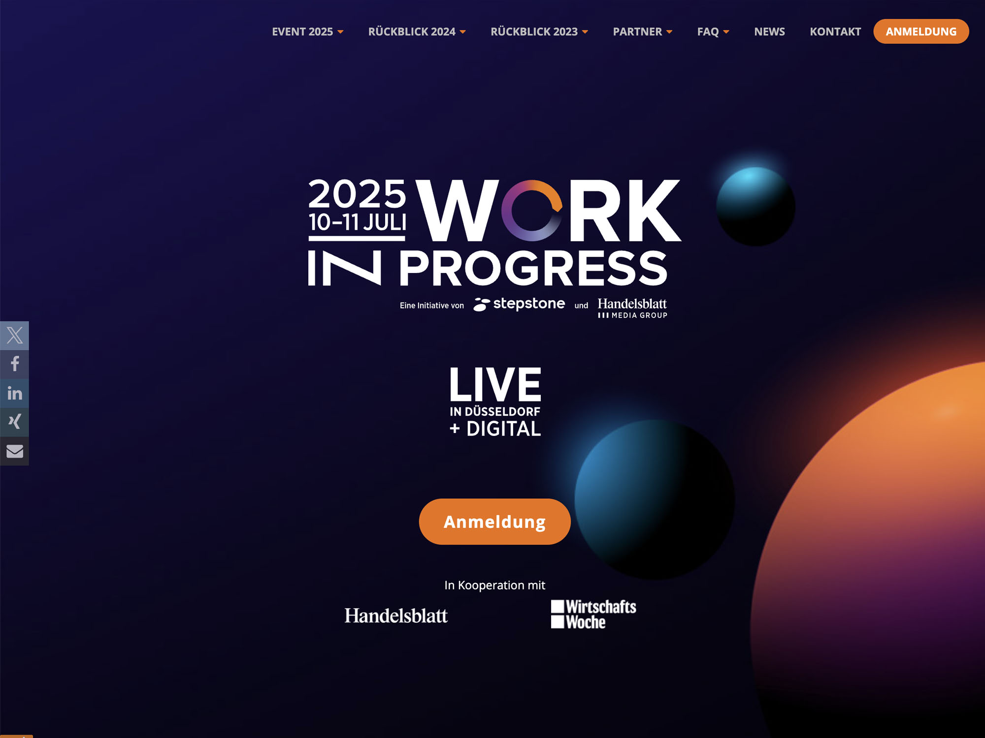 Work in Progress 2025 - Handelsblatt Konferenz website
