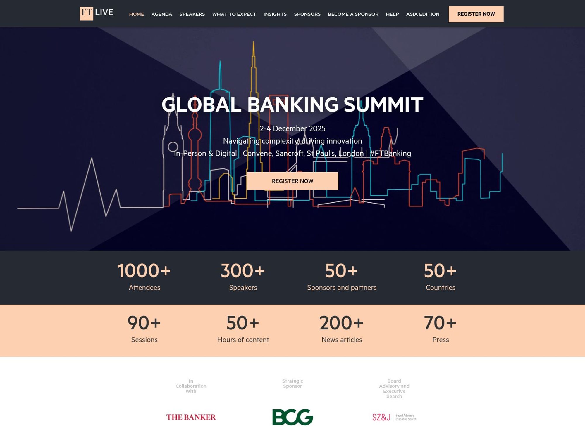 Global Banking Summit 2025 - FT Live website