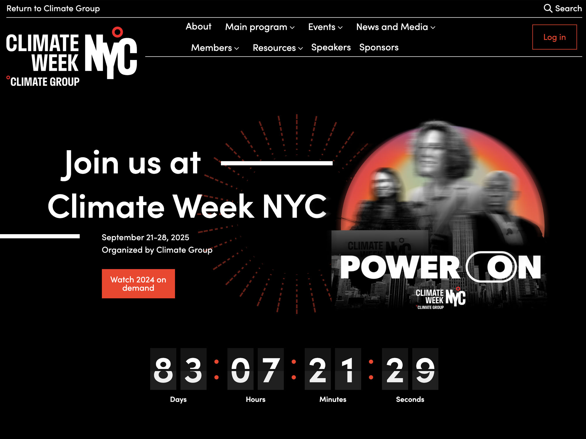 Climate Week NYC 2025 website