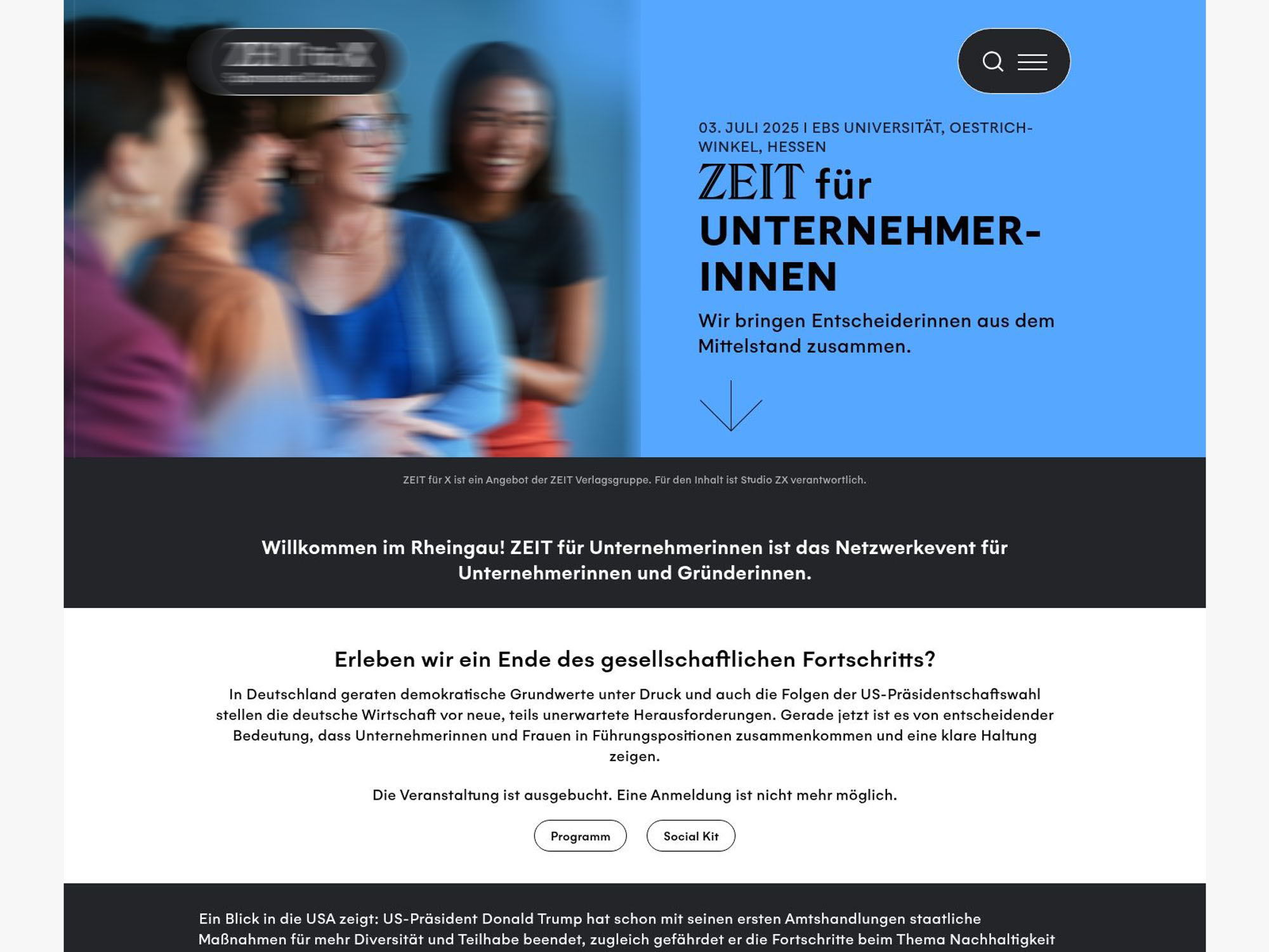 ZEIT für Unternehmerinnen screenshot