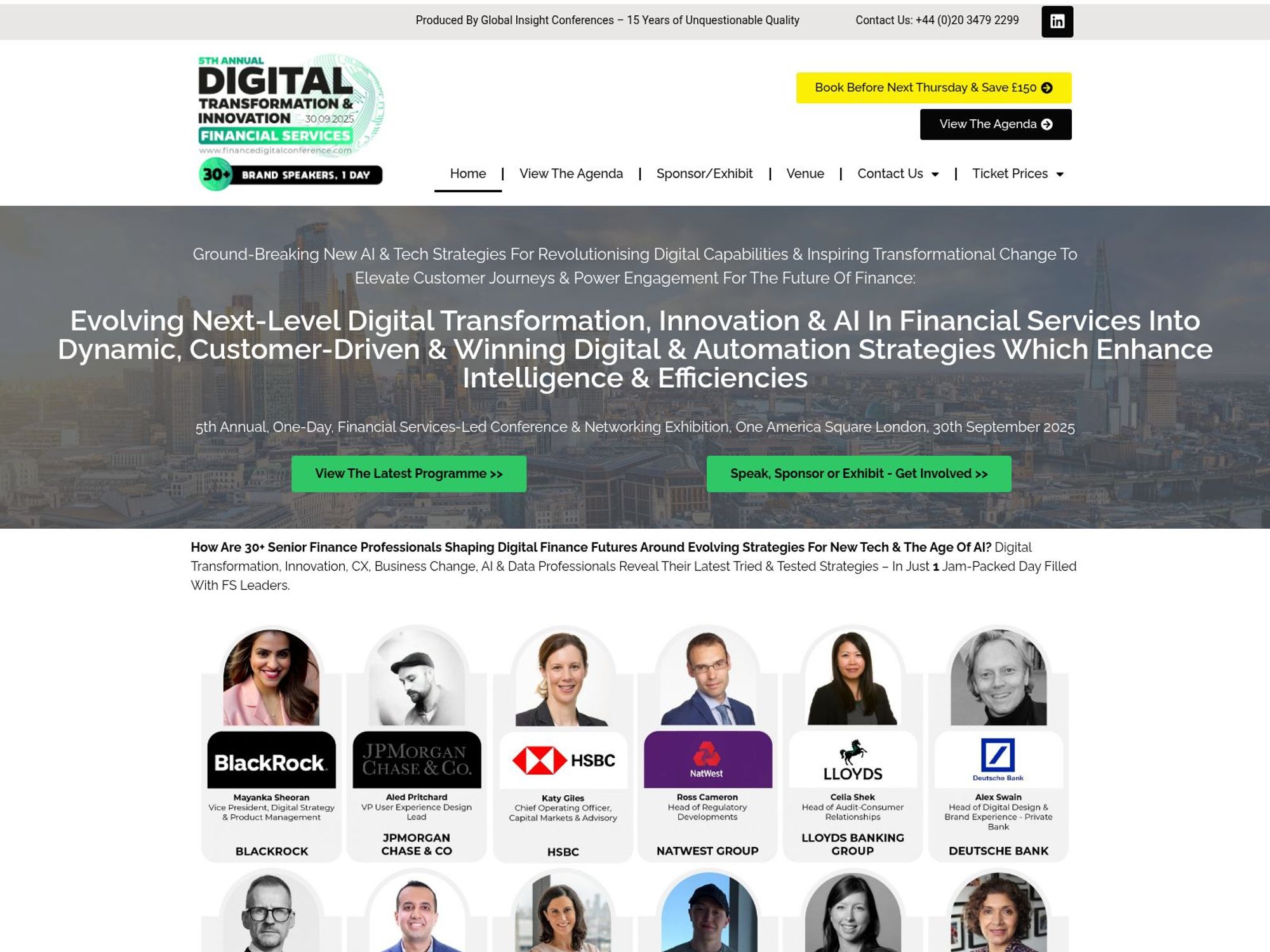 5th Digital Transformation & Innovation Financial Services Conference website