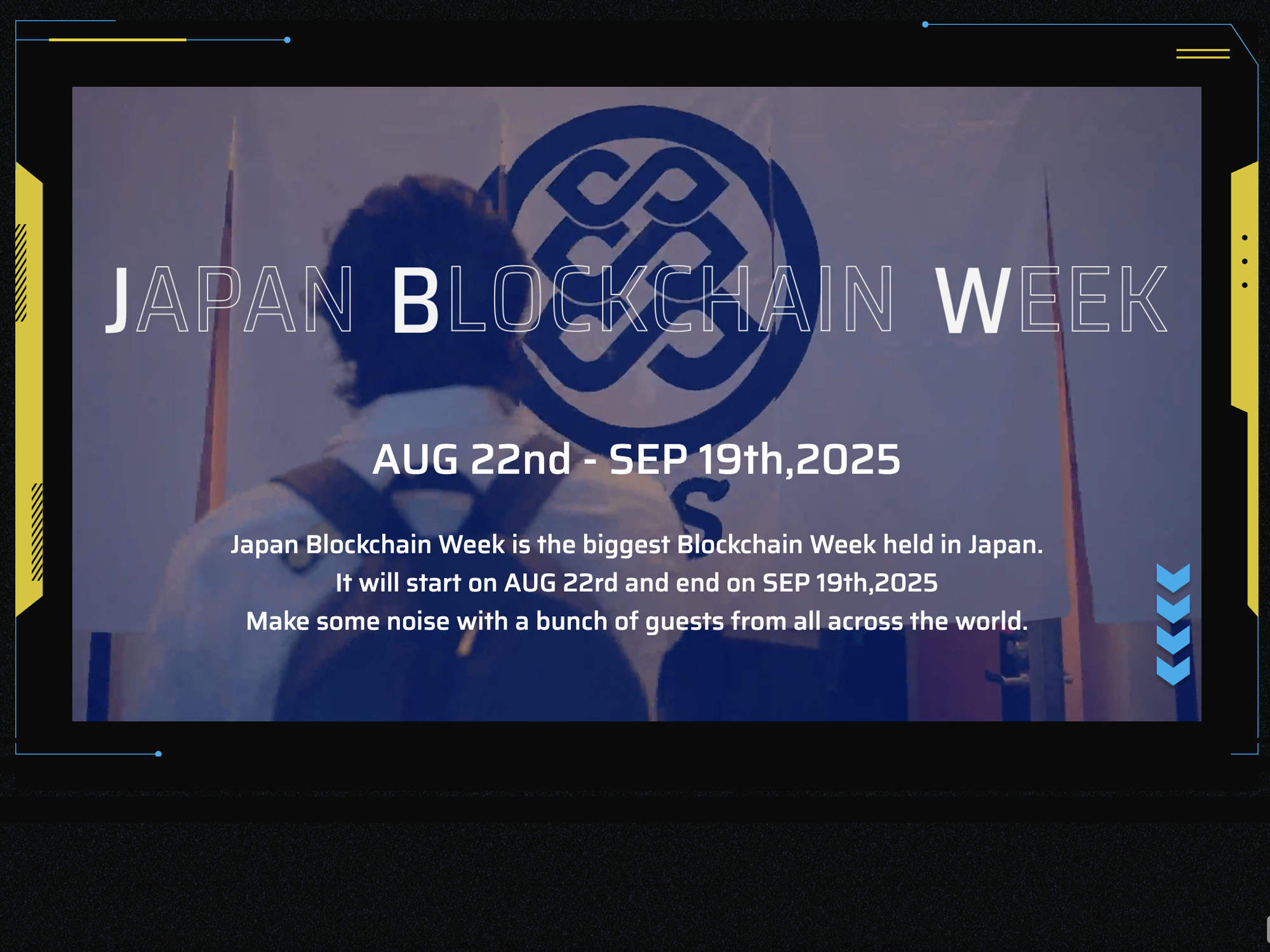 Japan Blockchain Week 2025 (JBW25) website