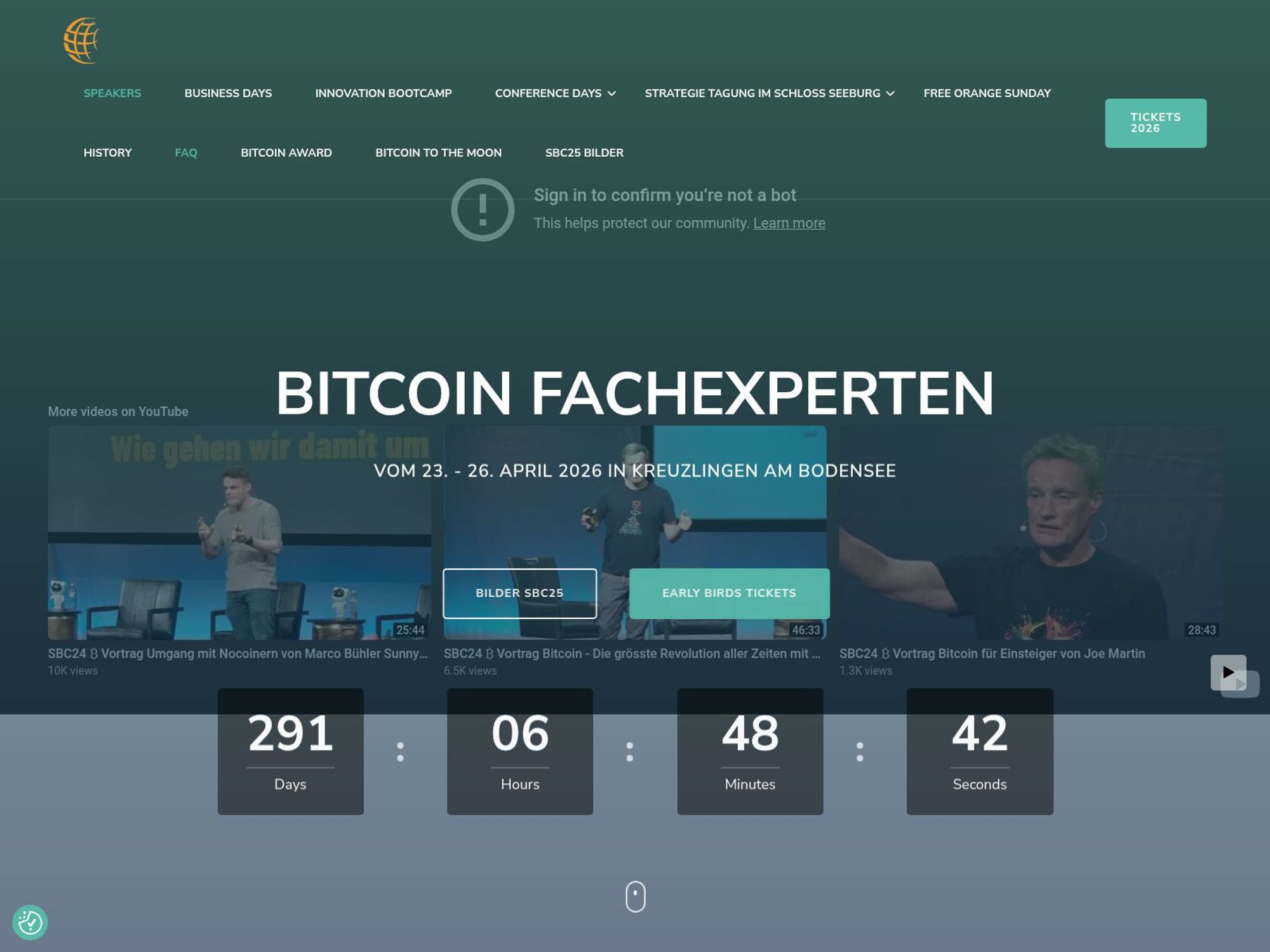 Swiss Bitcoin Conference 2026 website