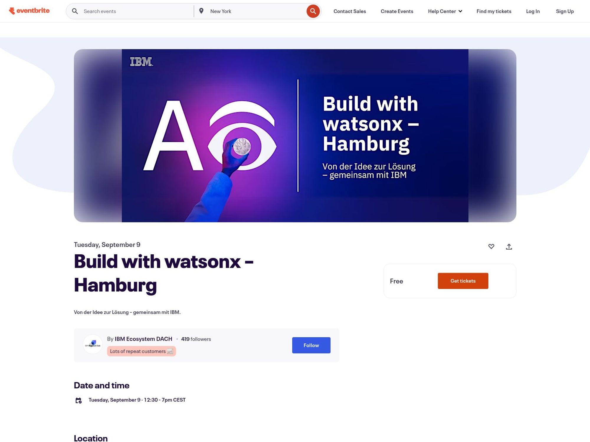 Build with watsonx – Hamburg website