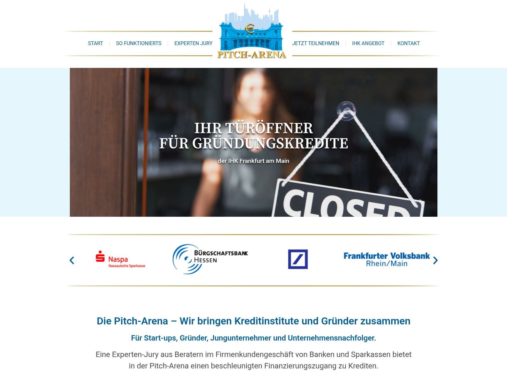 IHK-Pitch-Arena website