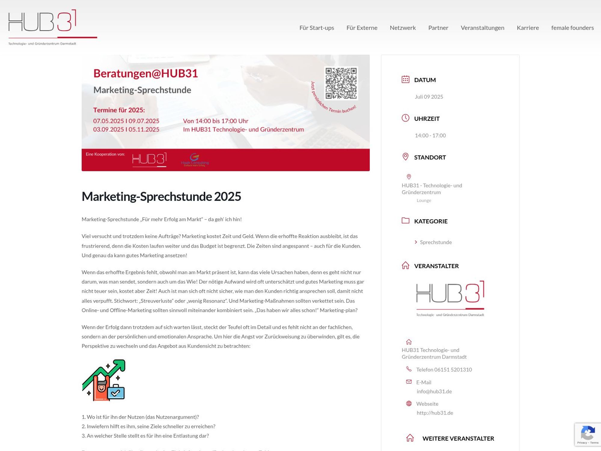 Marketing-Sprechstunde 2025 screenshot