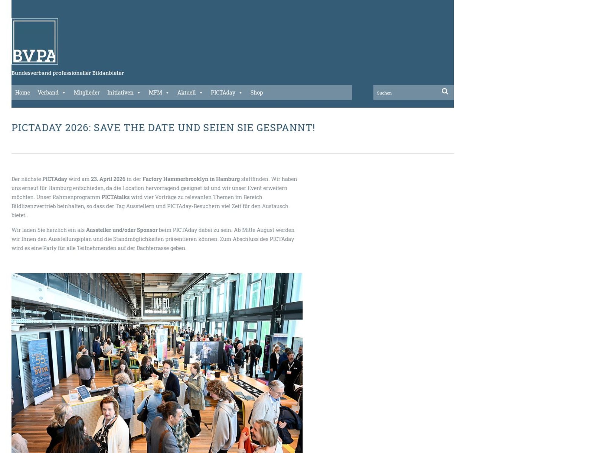 PICTAday 2026 website