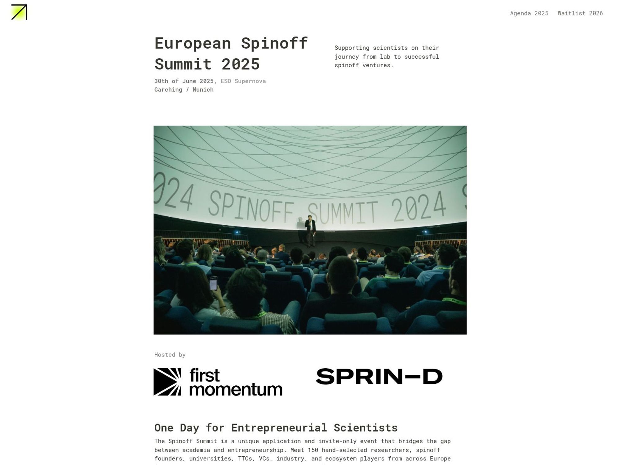European Spinoff Summit 2025 screenshot