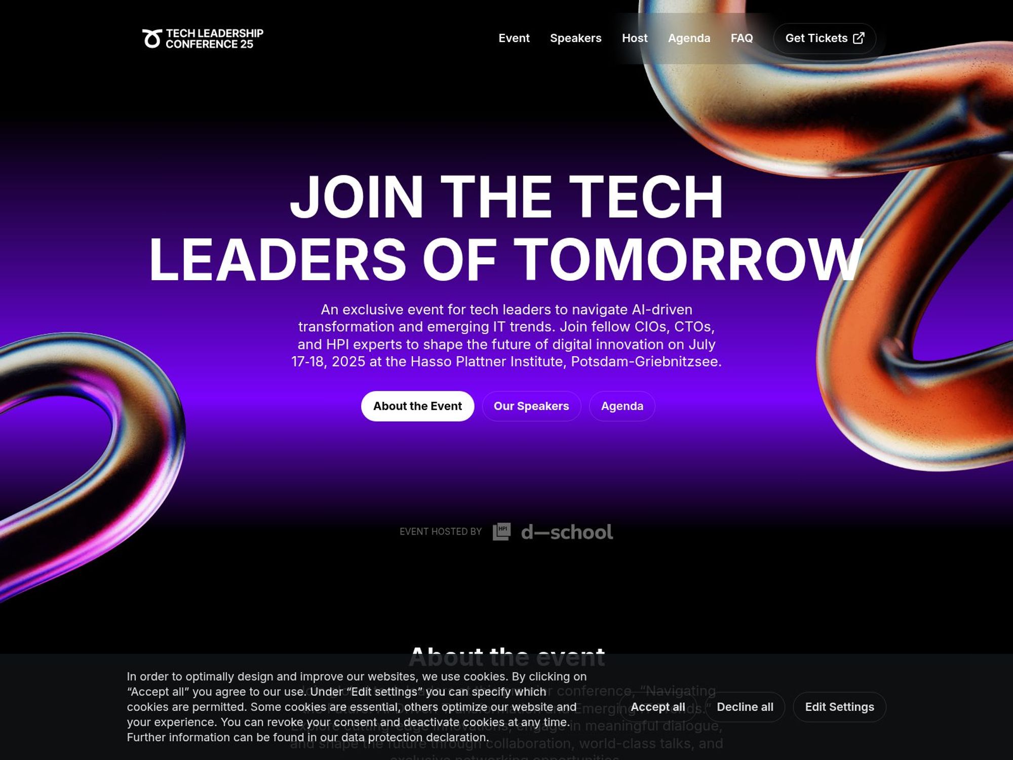 Tech Leadership Conference 25 website