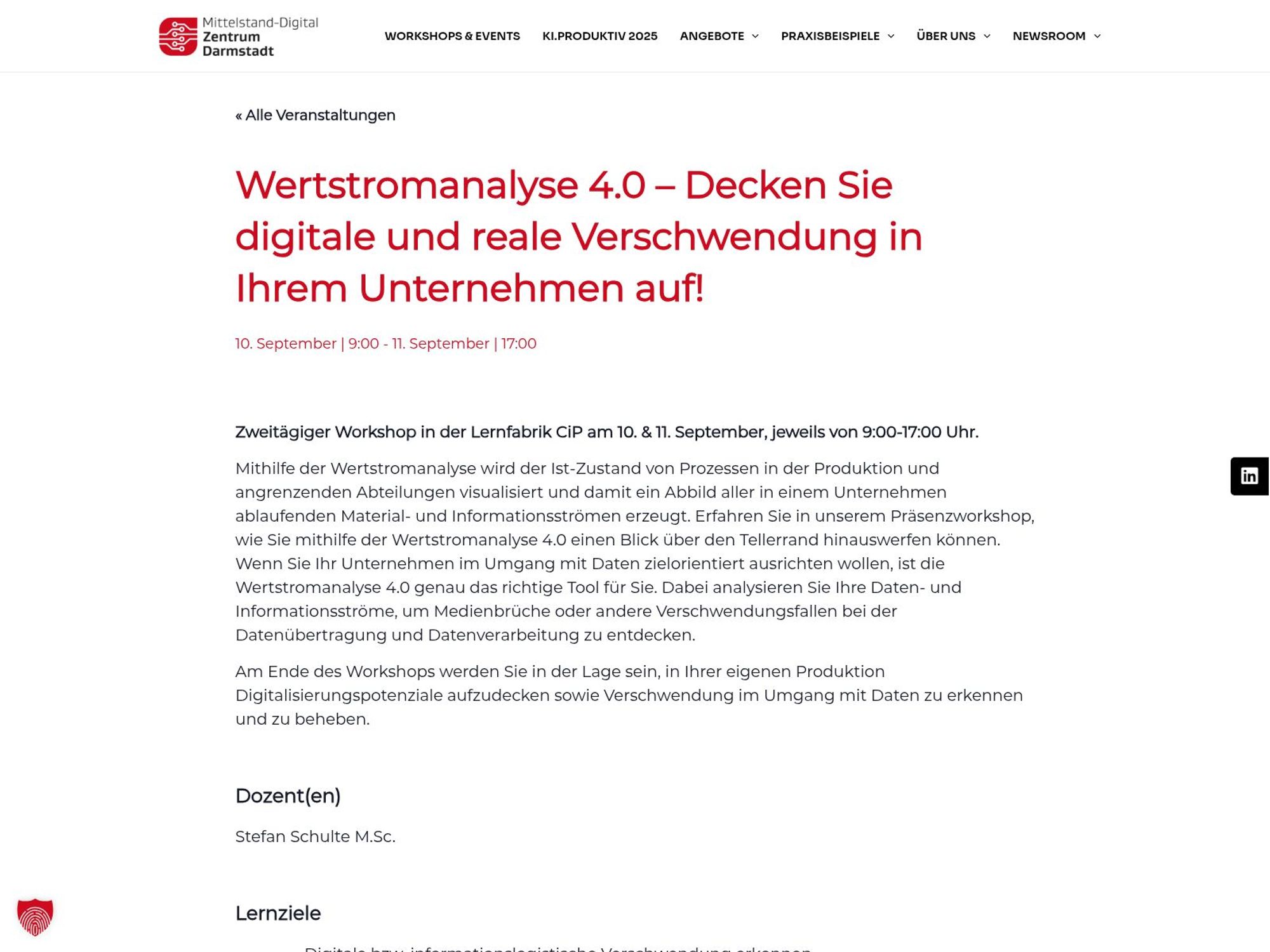 Wertstromanalyse 4.0 – Decken Sie digitale und reale Verschwendung in Ihrem Unternehmen auf! website