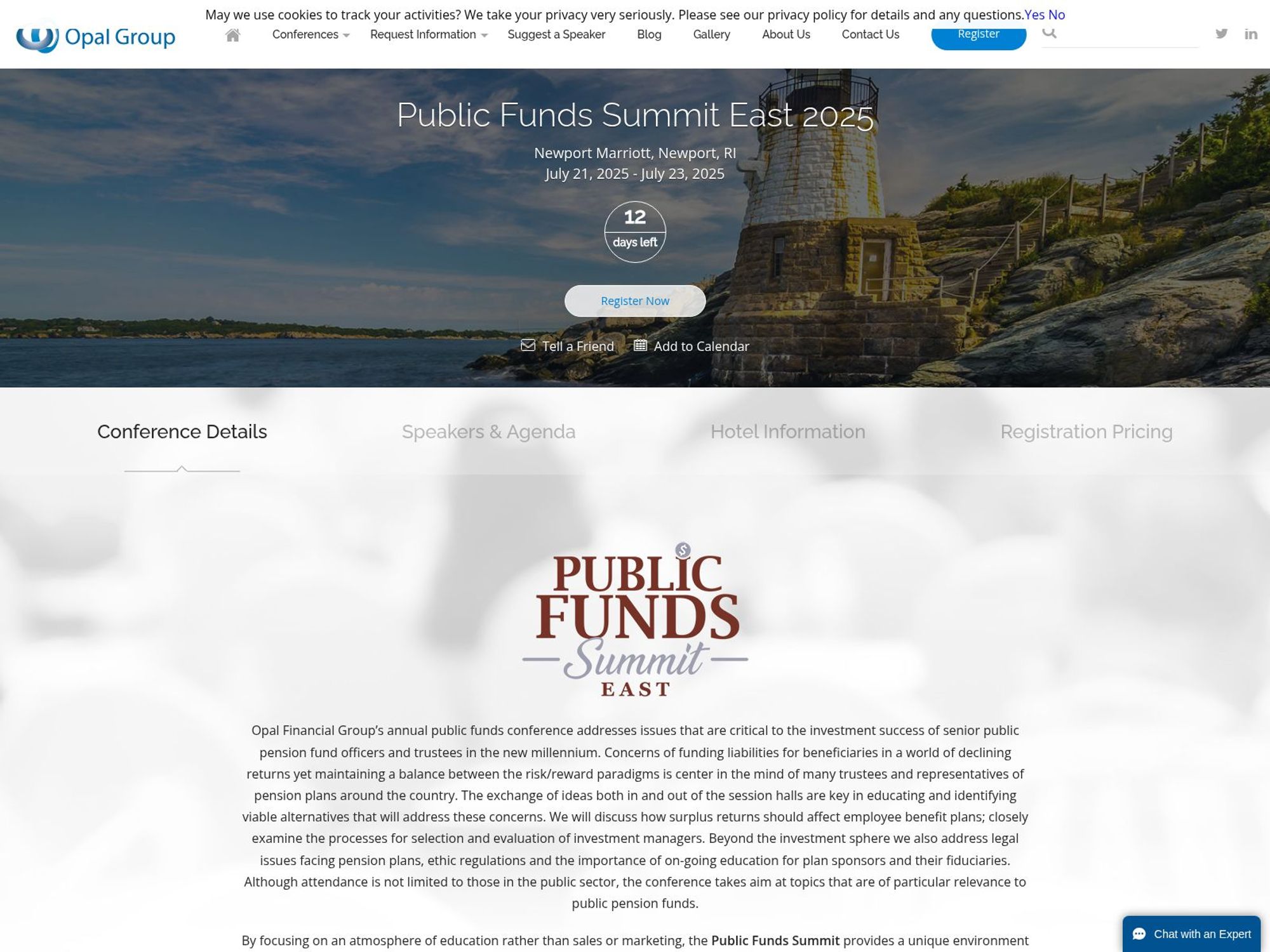 Public Funds Summit East 2025 website