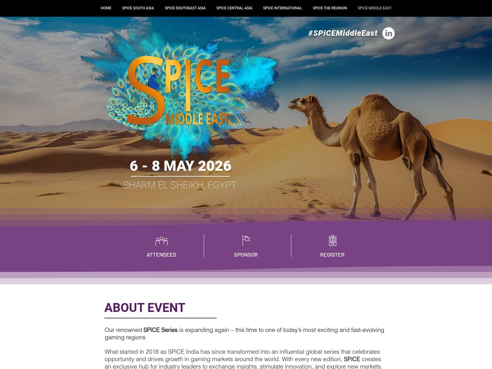 SPiCE Middle East website