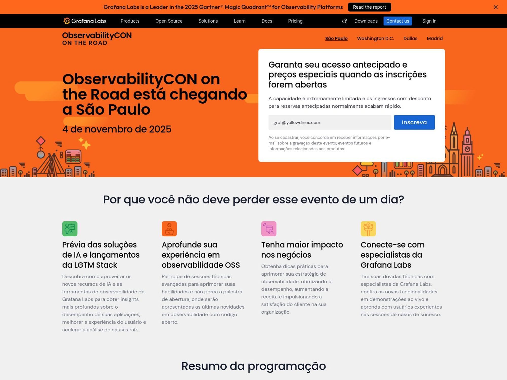ObservabilityCON on the Road 2025 - São Paulo website