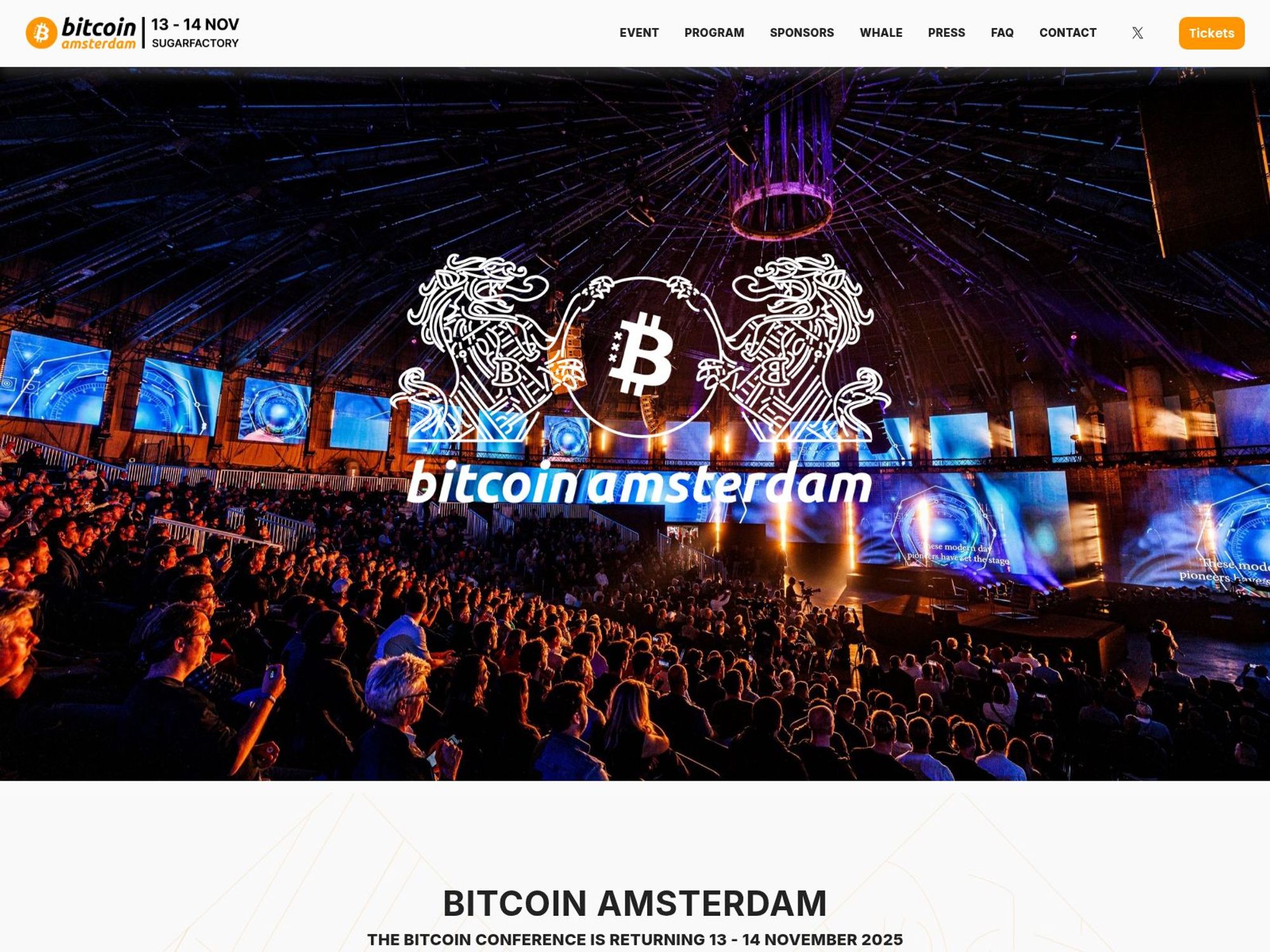 Bitcoin Amsterdam 2025 website