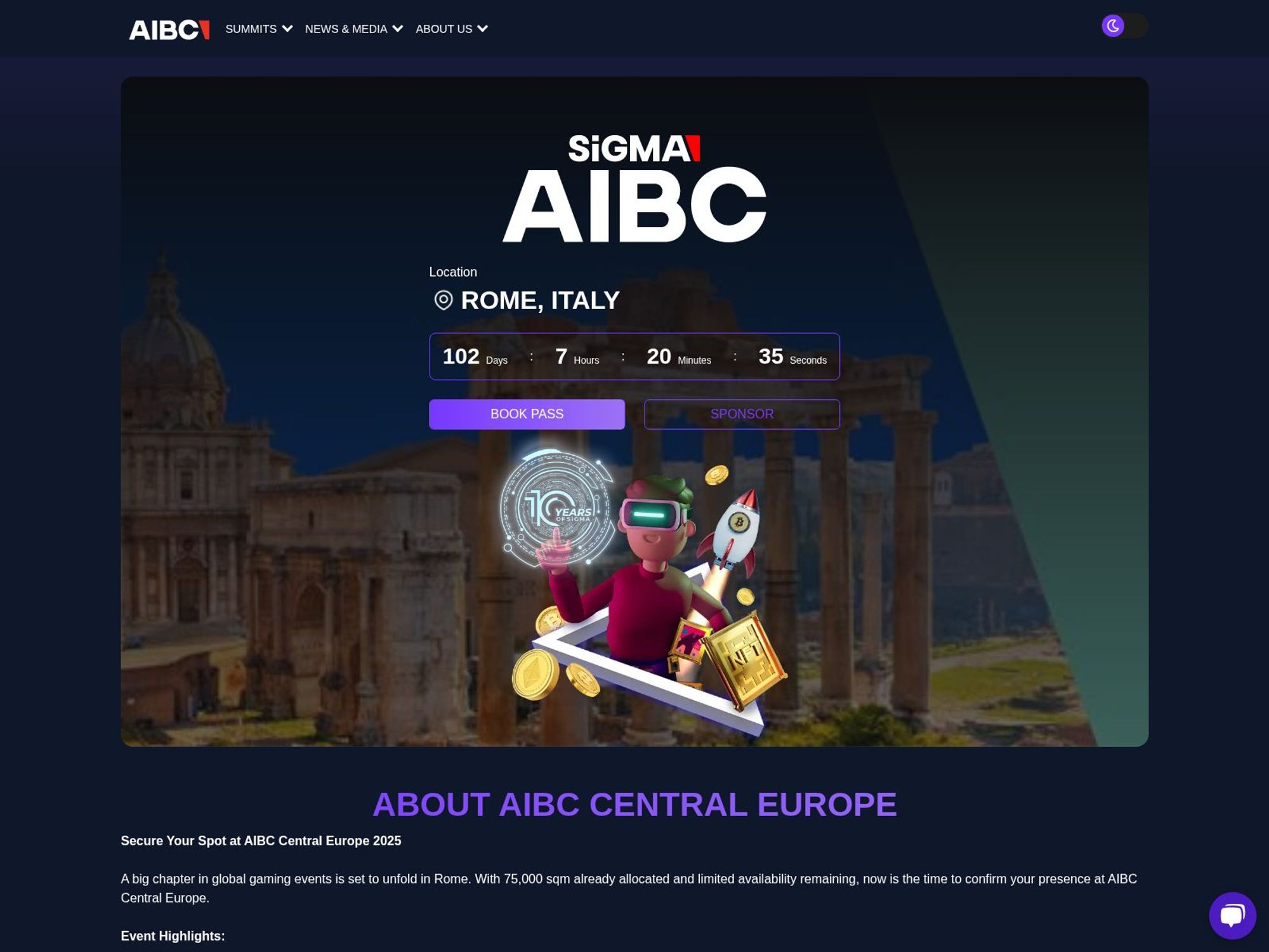 AIBC Central Europe 2025 website