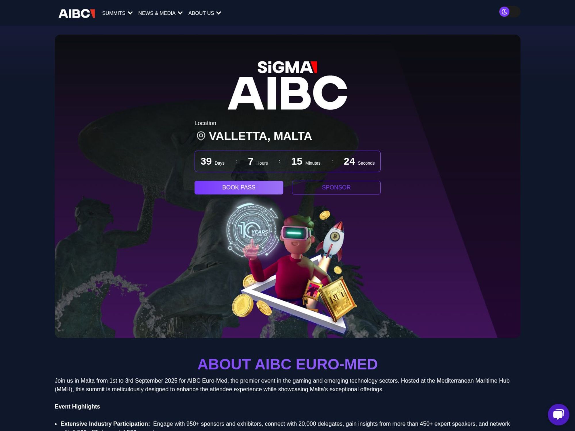 AIBC Euro-Med 2025 website