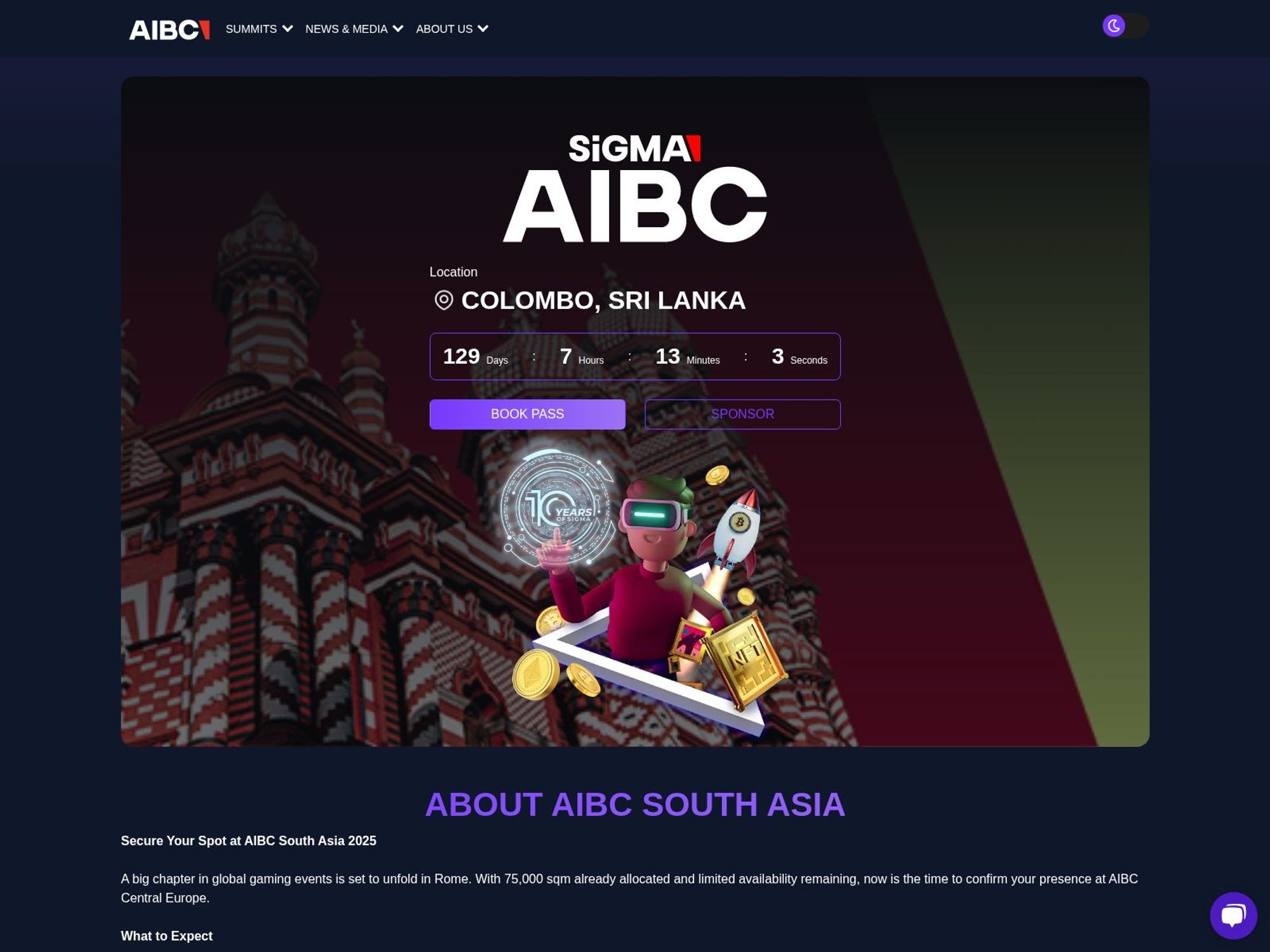 AIBC South Asia 2025 website