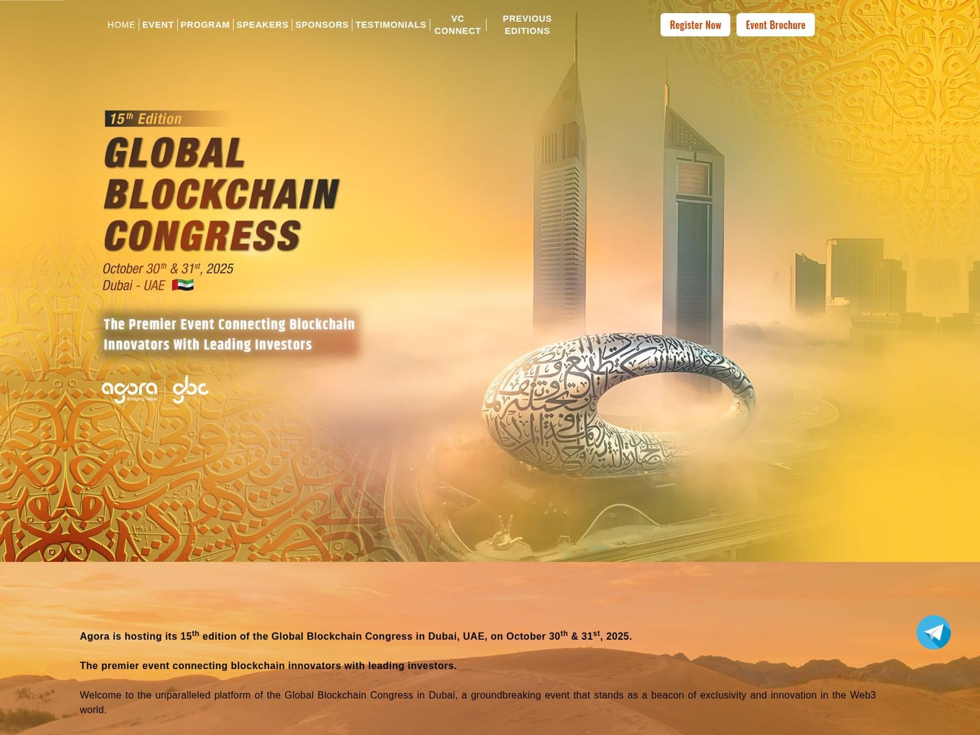 Global Blockchain Congress website