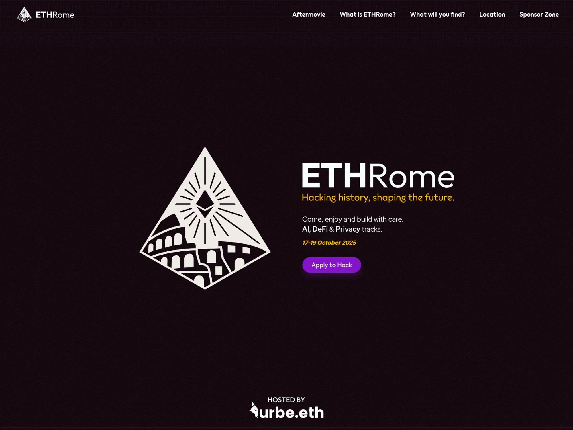 ETHRome website