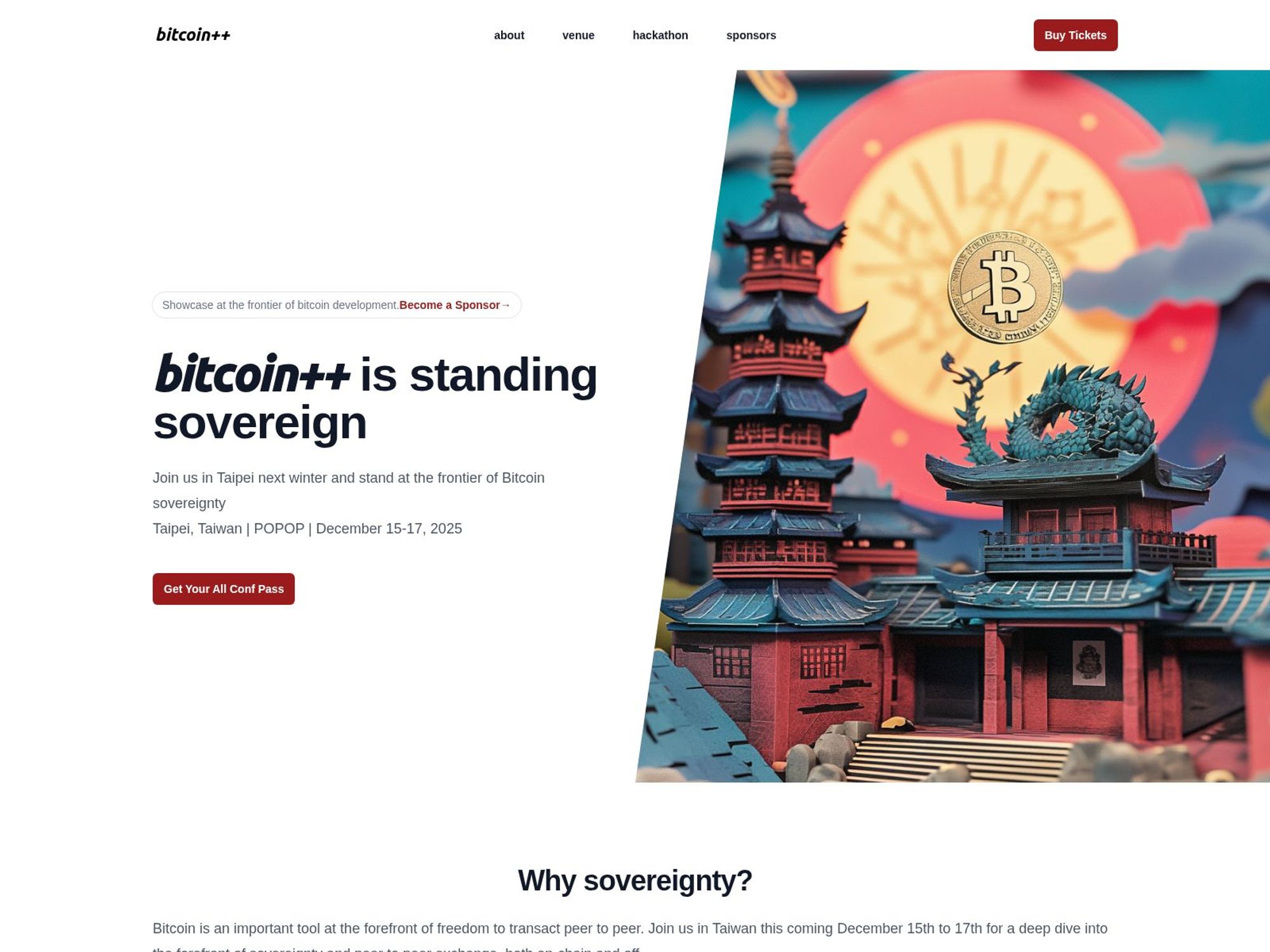 bitcoin++ Taipei website