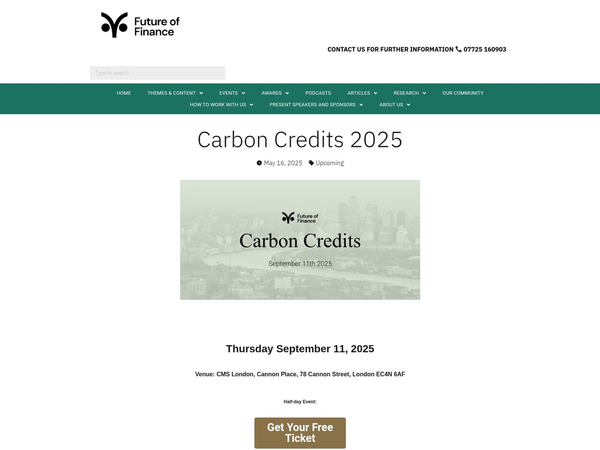 Carbon Credits 2025 website