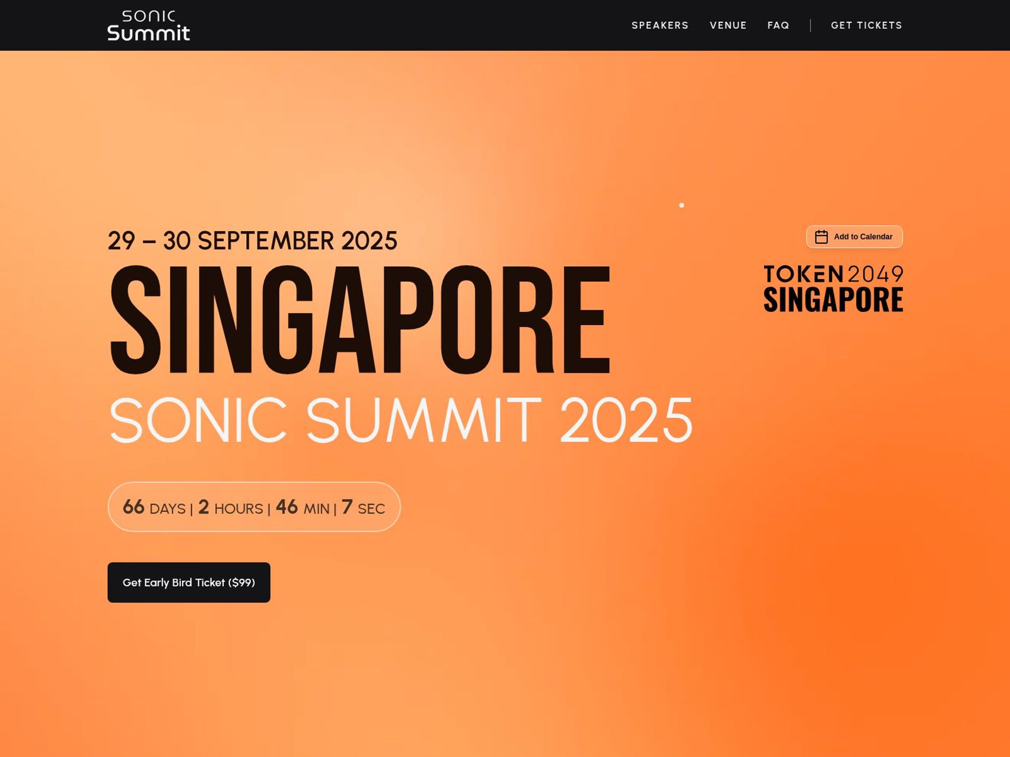 Sonic Summit 2025: Singapore website