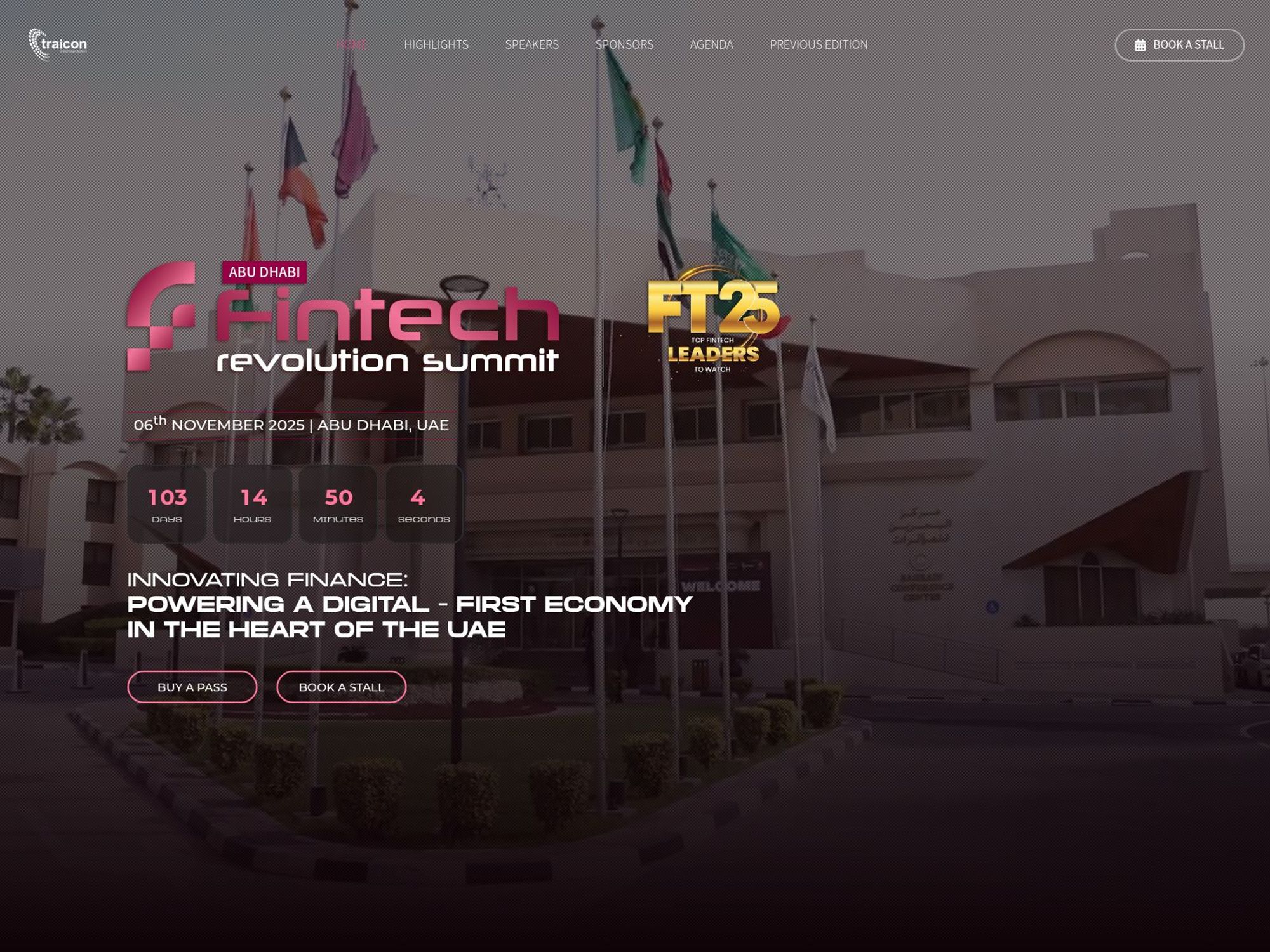 Fintech Revolution Summit Abu Dhabi 2025 website