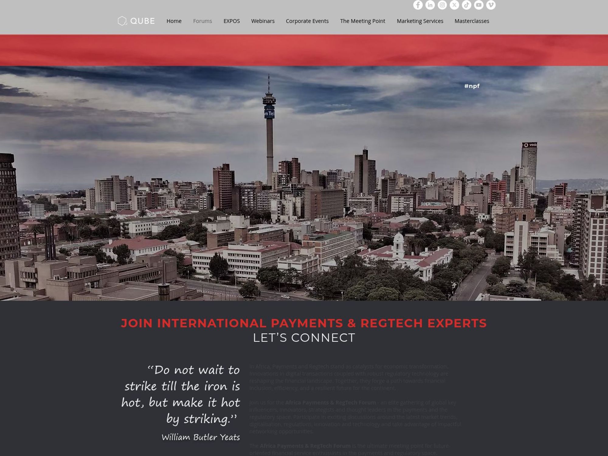 Africa Payments & RegTech Forum website