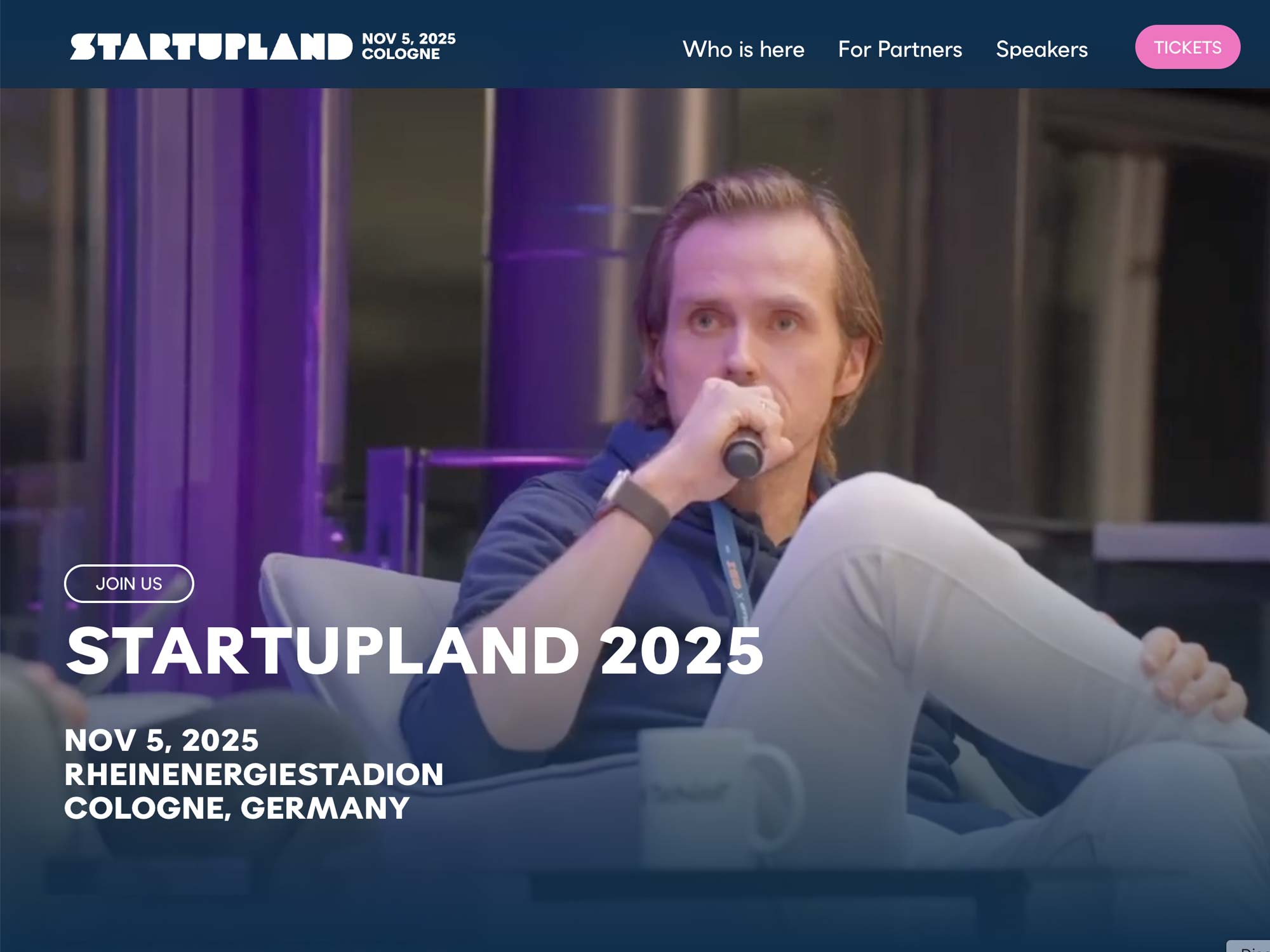 STARTUPLAND 2025 website