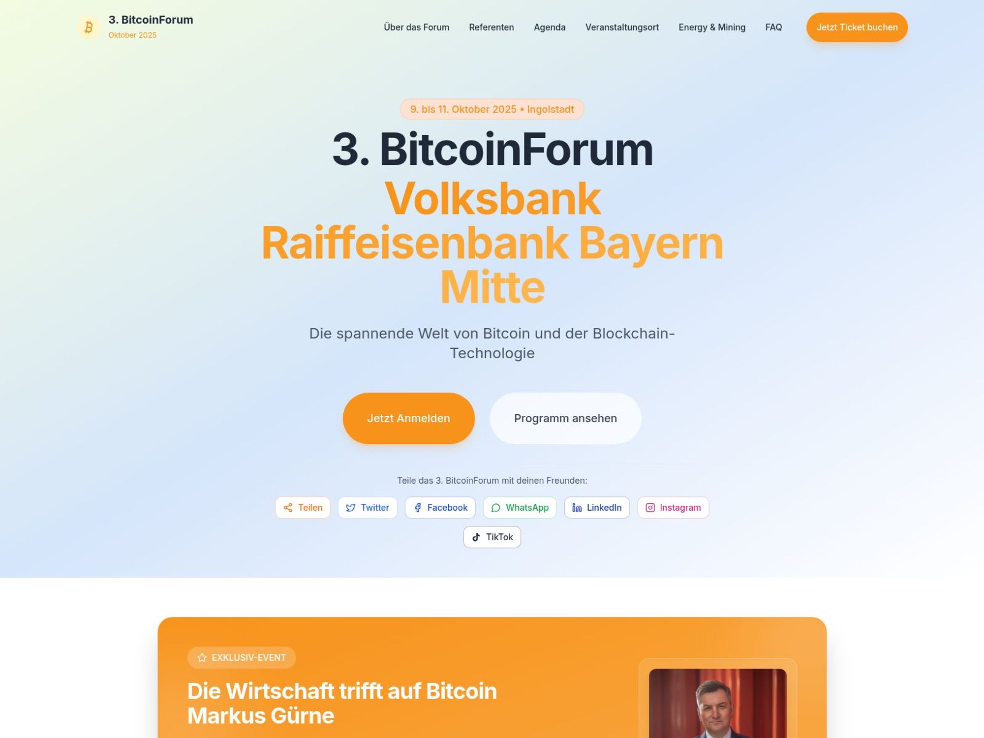 BitcoinForum 2025 website