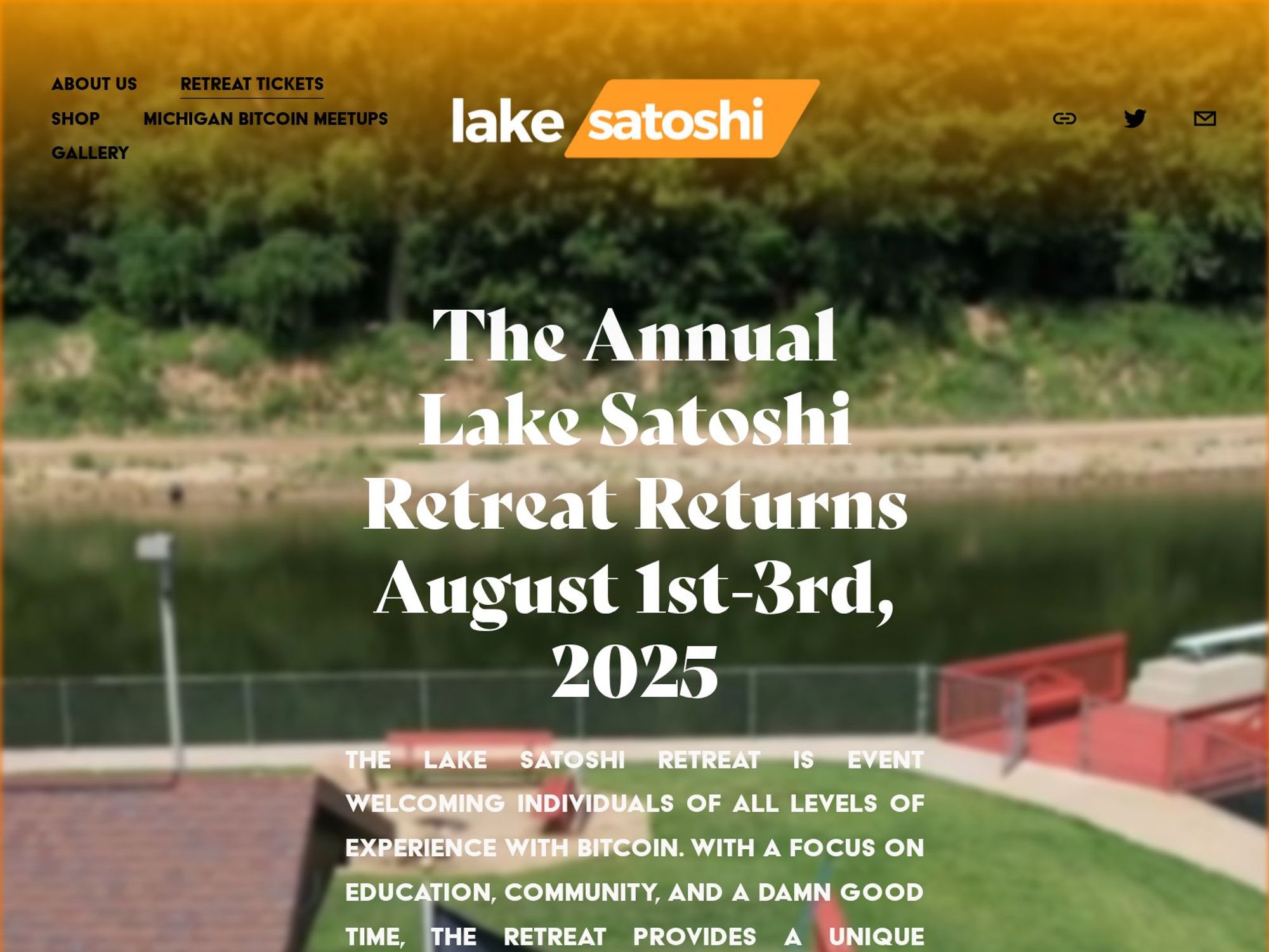 Lake Satoshi Retreat website