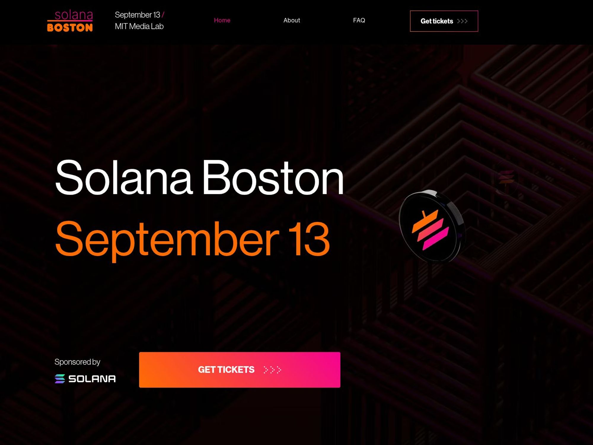 Solana Boston website