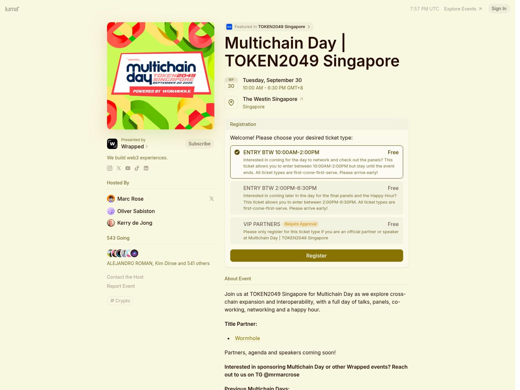 Multichain Day | TOKEN2049 Singapore website