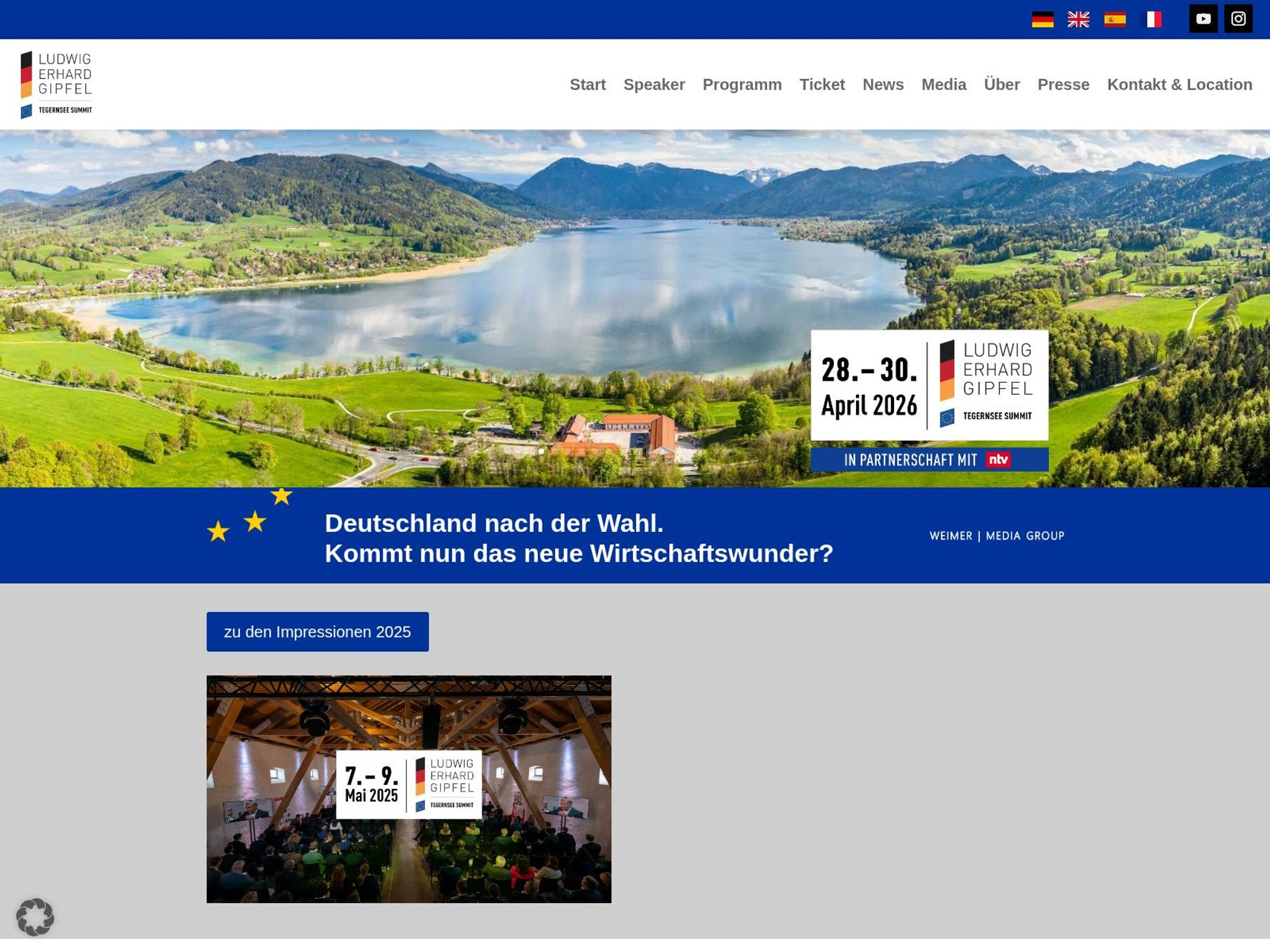 Ludwig-Erhard-Gipfel | Tegernsee Summit 2026 website