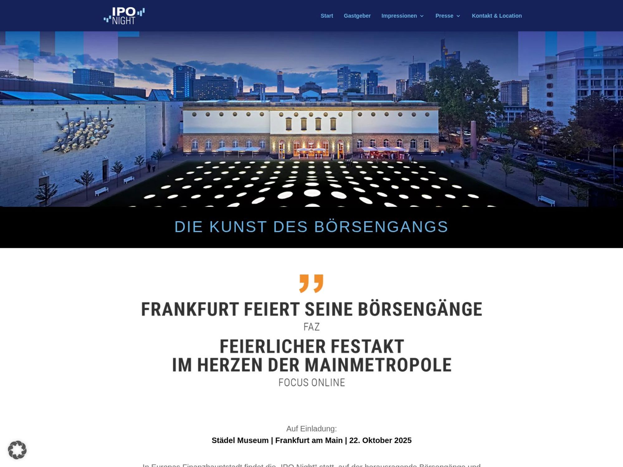 IPO Night 2025 website