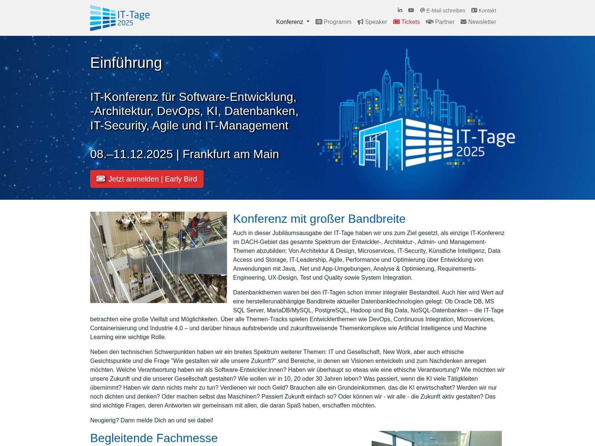 IT-Tage 2025 website