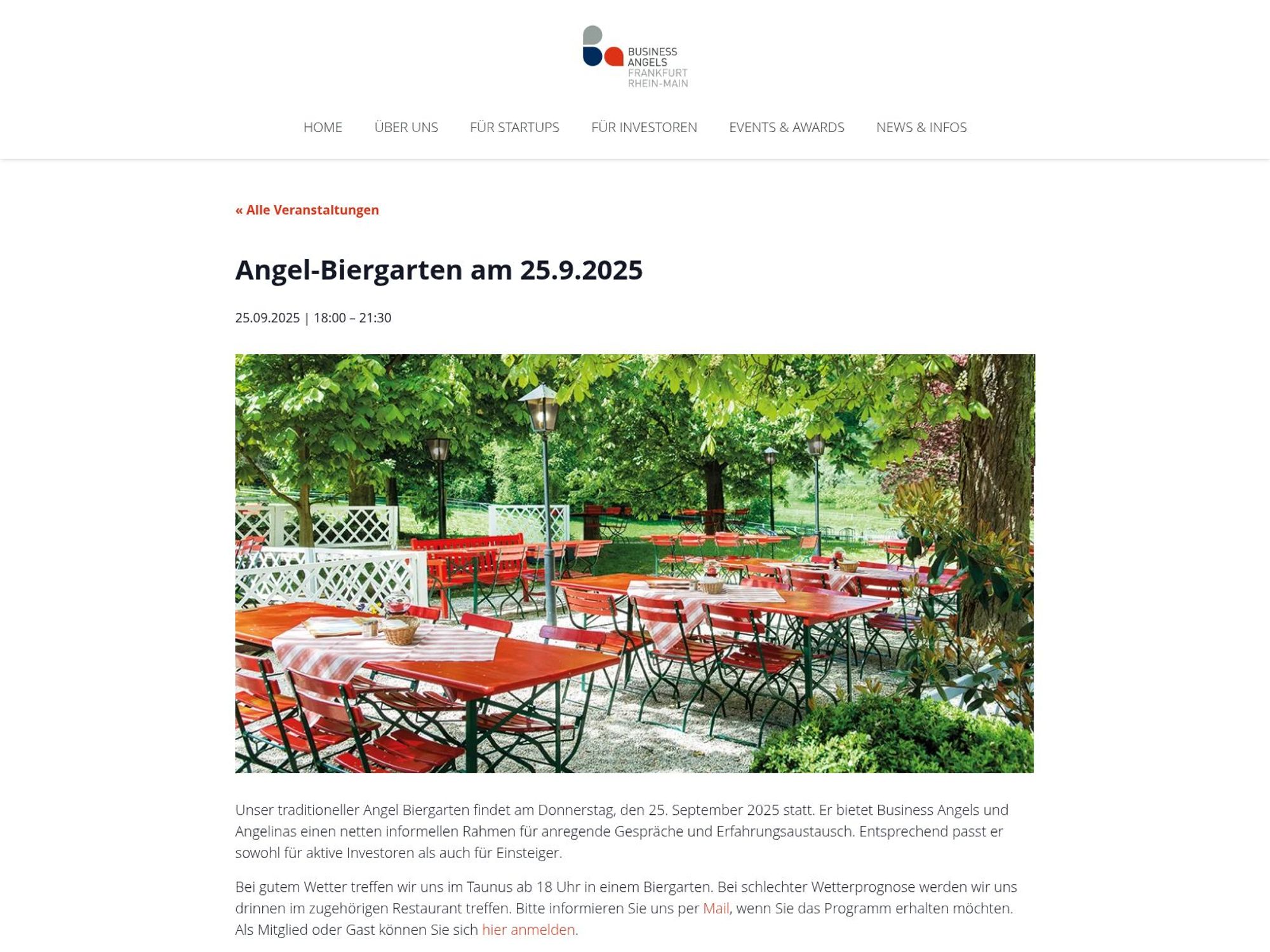 Angel-Biergarten am 25.9.2025 website